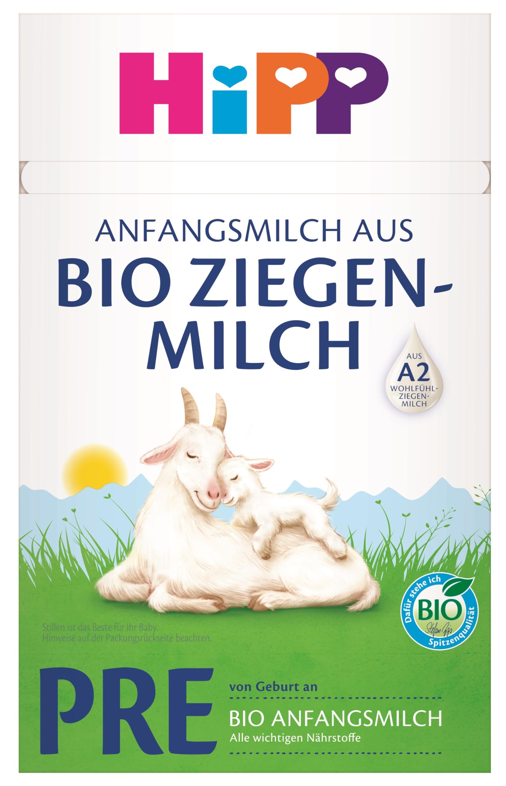 HiPP PRE Anfangsmilch aus Bio Ziegenmilch (5 x 400g), von Geburt an, mit GOS, nur Lactose, A2-beta-Casein, besonders leicht verdaulich Angebot bei HelloDeals