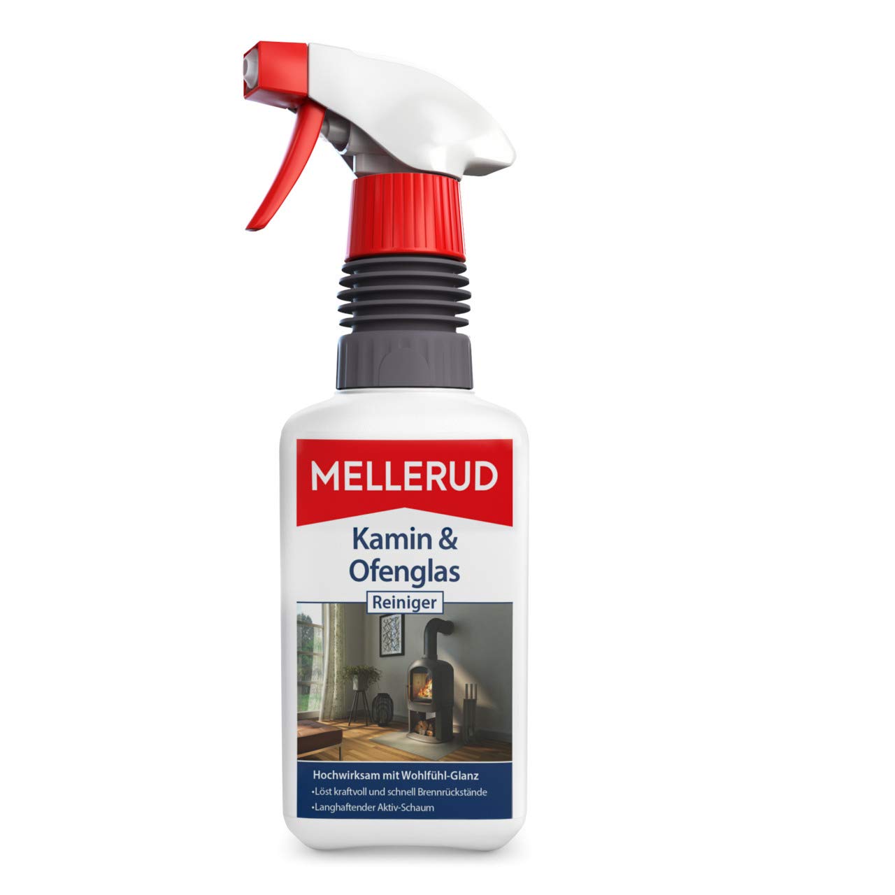 MELLERUD Kamin & Ofenglas Reiniger | 1 x 0,5 l | Reinigungsmittel zum Entfernen von hartnäckigen Verschmutzungen auf Kamin- und Ofenglasscheiben Single 500 ml (1er Pack) Angebot bei HelloDeals