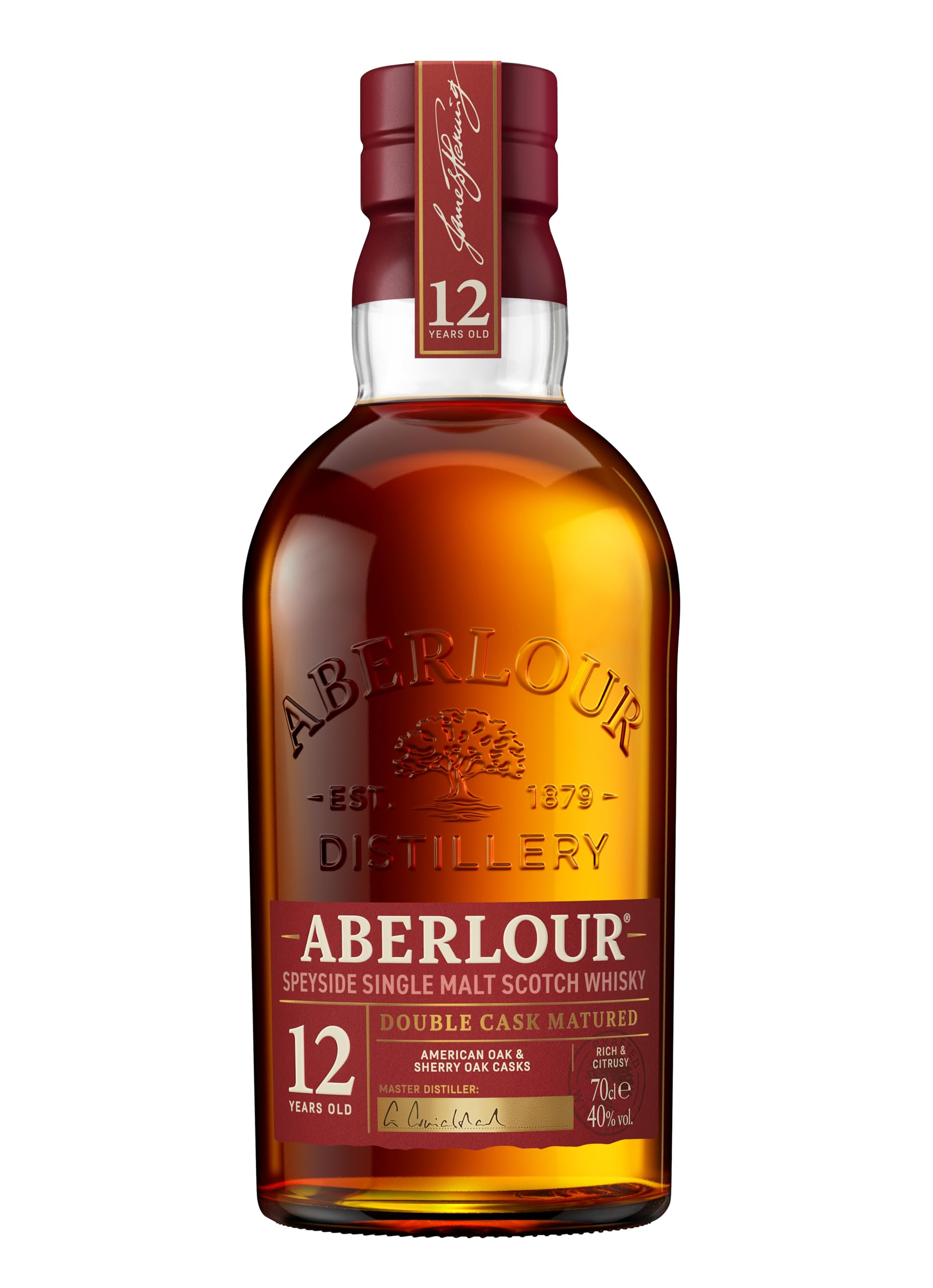 Aberlour 12 Jahre Highland Single Malt Scotch Whisky - Mit Geschenkverpackung - Schottischer Double Cask Matured Scotch – 1 x 0,7 l 0,7l 12 Jahre Angebot bei HelloDeals