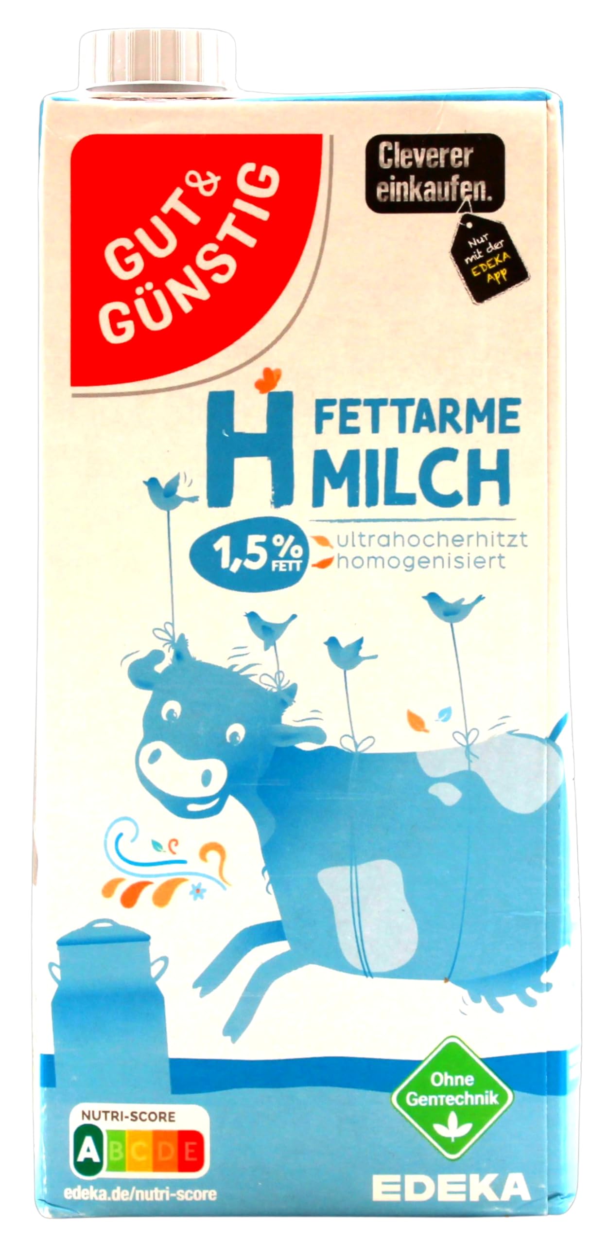 Gut & Günstig H-Milch 1,5% 12 x 1L - 12 x 1000 ml Angebot bei HelloDeals