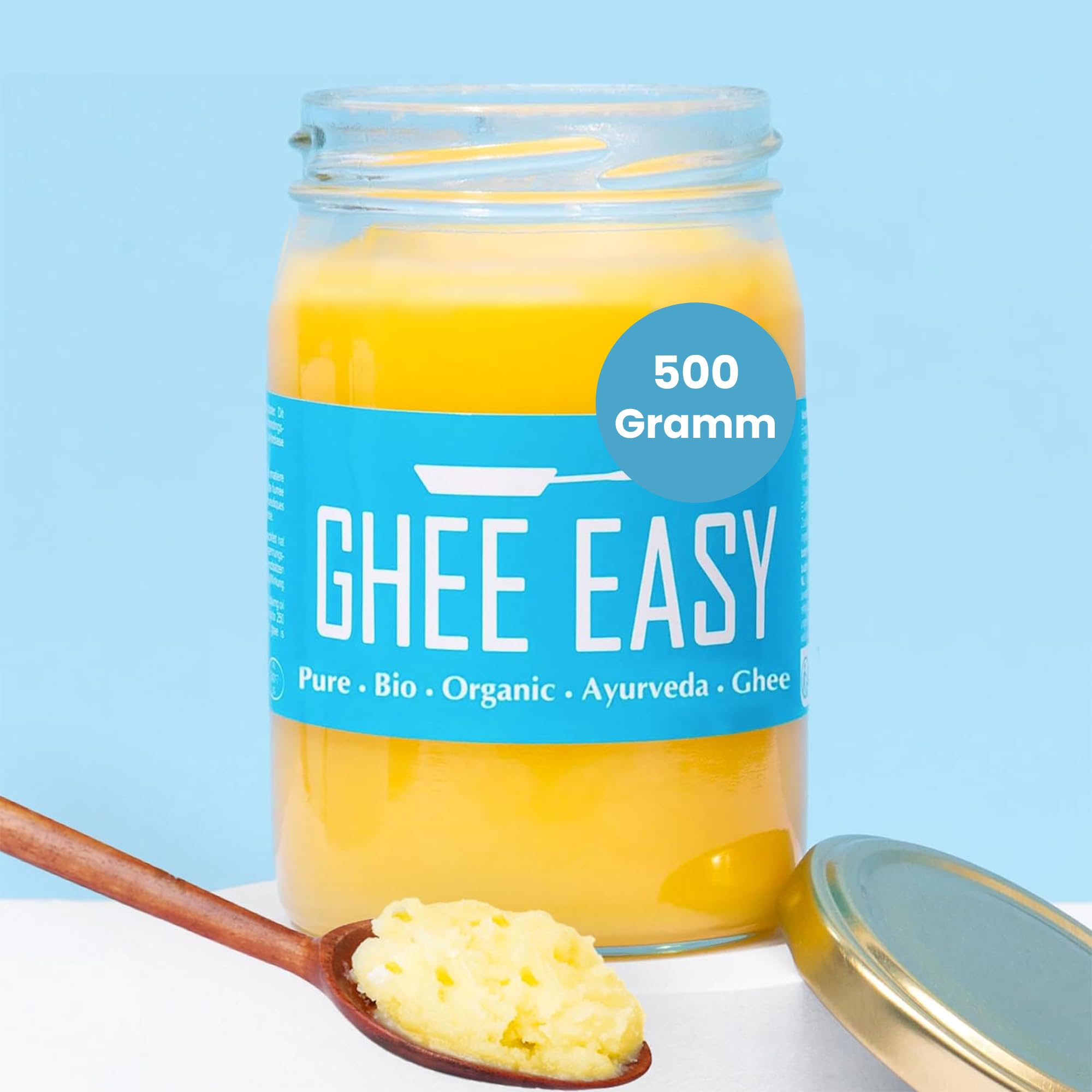 Ghee Easy 500g Bio Ghee - Hochreines Authentisches Ayurveda Ghee, Ohne Zusatzstoffe - Zertifiziert Organisch & Biologisch - Frei von Laktose und Gluten - 100% Europäisch 500g Ghee Angebot bei HelloDeals