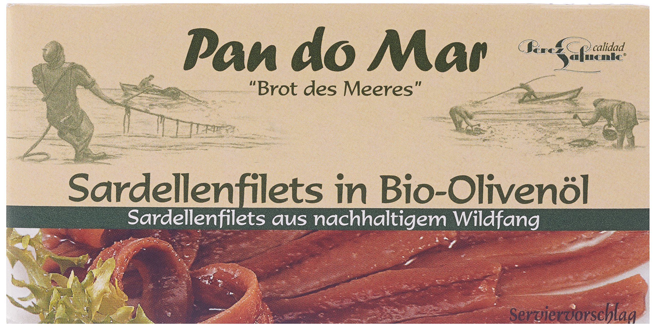 Pan do Mar Sardellenfilets (Anchovis) in Bio Olivenöl, 5er Pack (5 x 50 g) Angebot bei HelloDeals