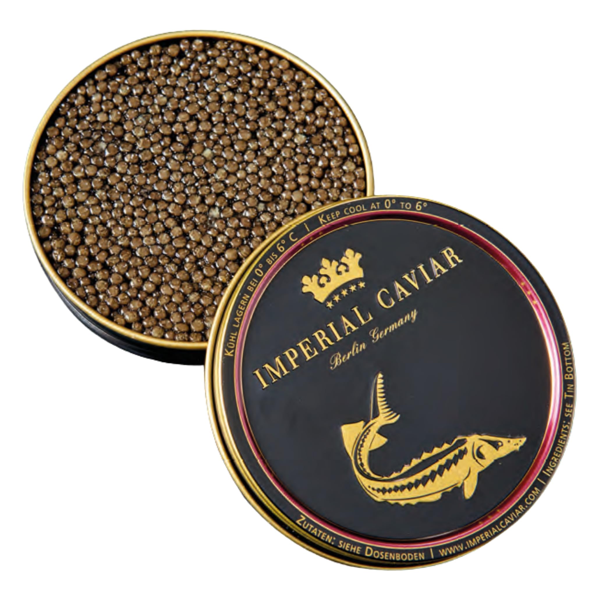 Imperial Caviar® Fine Beluga - 10g Premium Kaviar Malossol vom Stör - Beluga Kaviar Dose aus Aquakultur - Feinkost Geschenk für Feinschmecker - Frisch & Expressversand Angebot bei HelloDeals