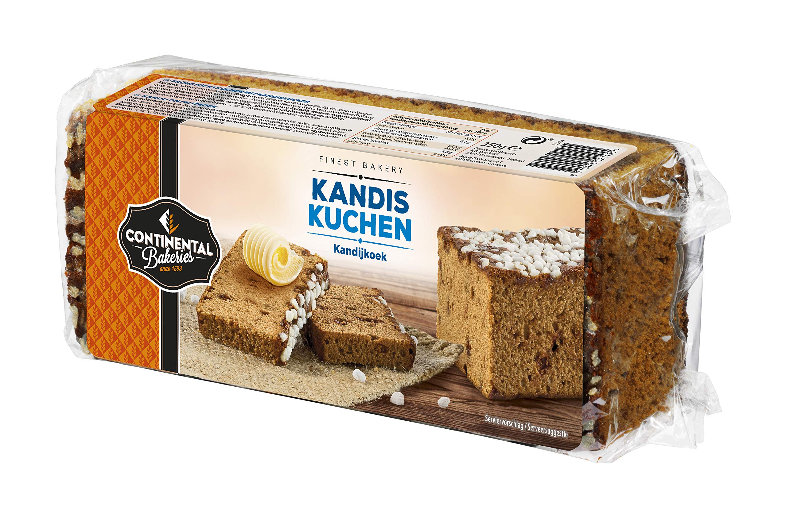 Continental Bakeries Kandiskuchen, Kandijkoek, fettarmer Frühstückskuchen, 350g 350 g (1er Pack) Kandis Angebot bei HelloDeals