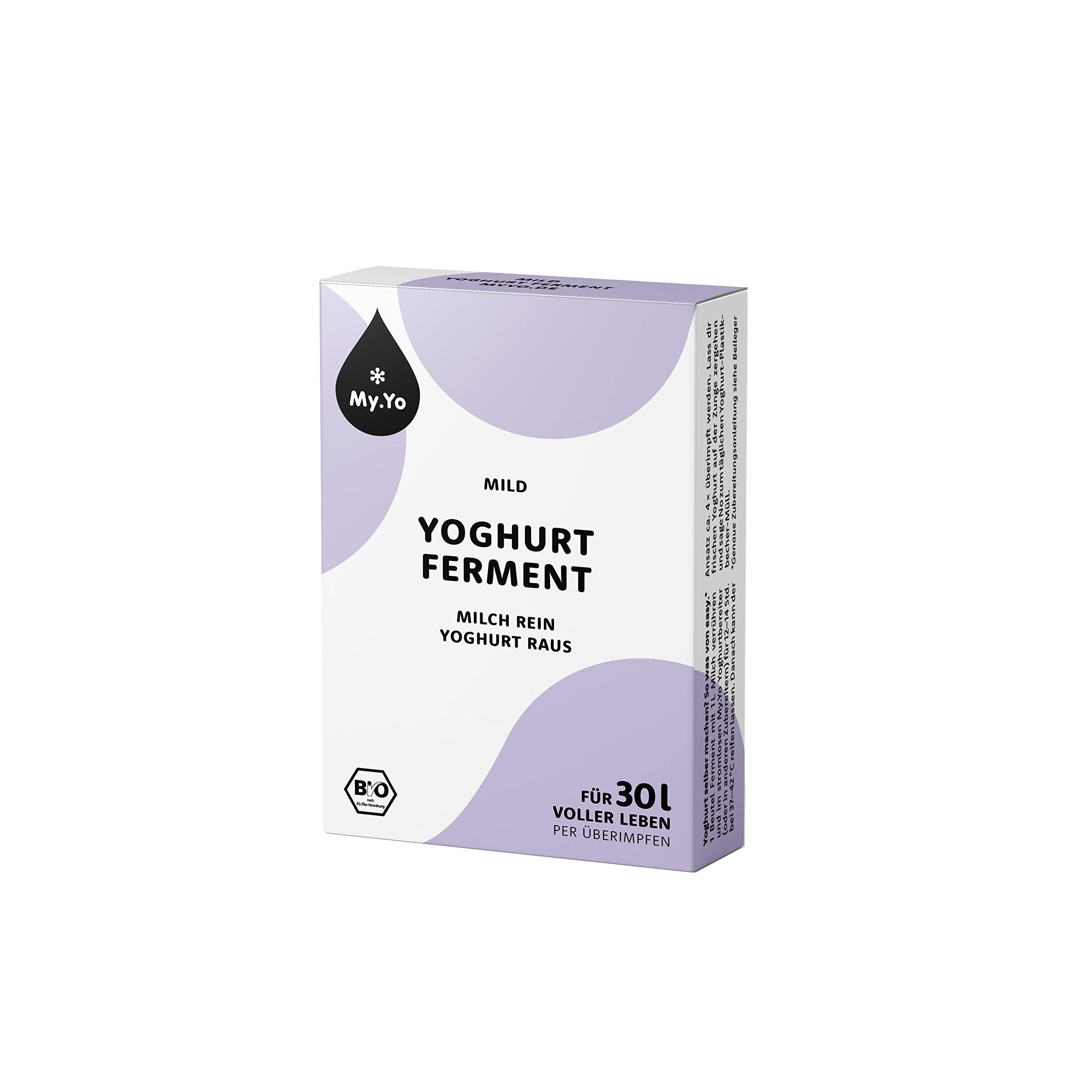 My.Yo - Bio Joghurtferment Mild | 6x5 gr | Joghurtkulturen für bis zu 30 L selbst gemachten milden Joghurt Angebot bei HelloDeals