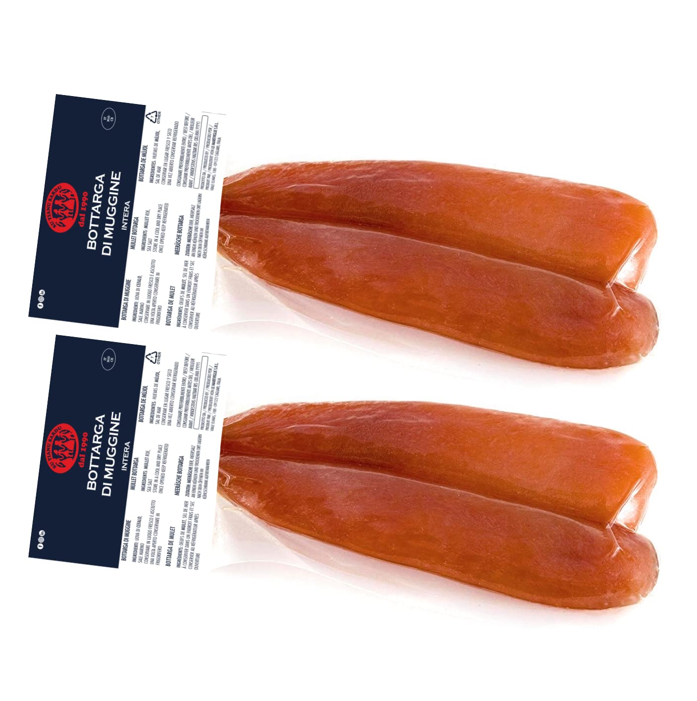 Meeräsche Bottarga Su Tianu Sardu 170g GARANTIERT - 2 Packungen mit 70/100g - Handgefertigt in Sardinien, Italien - Kaviar des Mittelmeers - Sardische Handwerksproduktion als Kosher zertifiziert Angebot bei HelloDeals