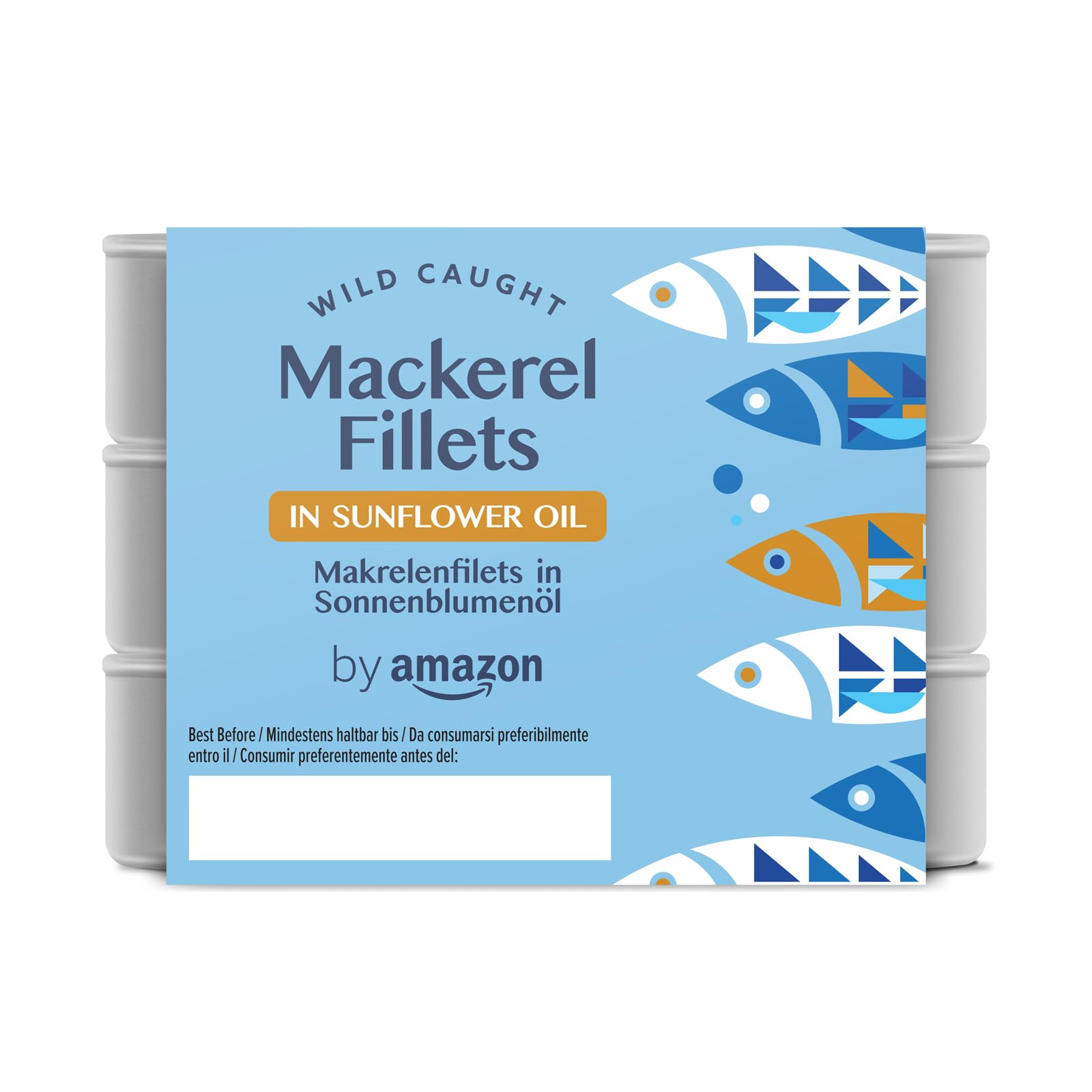 by Amazon Makrelenfilets In Sonnenblumenöl, 3x125g 375 g (Packung mit 1) Angebot bei HelloDeals
