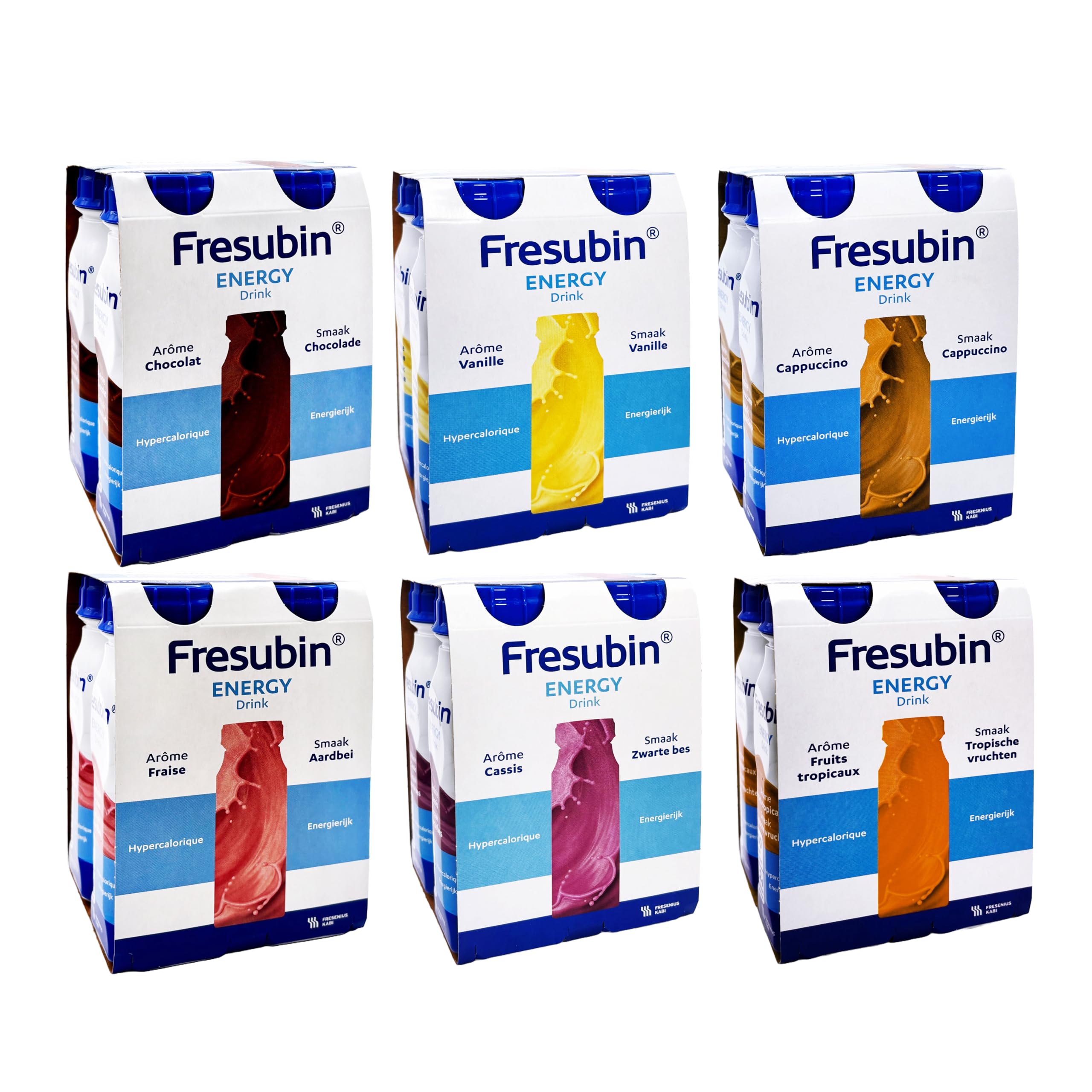 Fresubin Energy Drink - Mischkarton Hochkalorische Trinknahrung von Fresenius Kabi in 6 Geschmacksrichtungen, 300 kcal pro Flasche (200 ml (24er Pack), Mischkarton) Mischkarton 200 ml (24er Pack) Angebot bei HelloDeals
