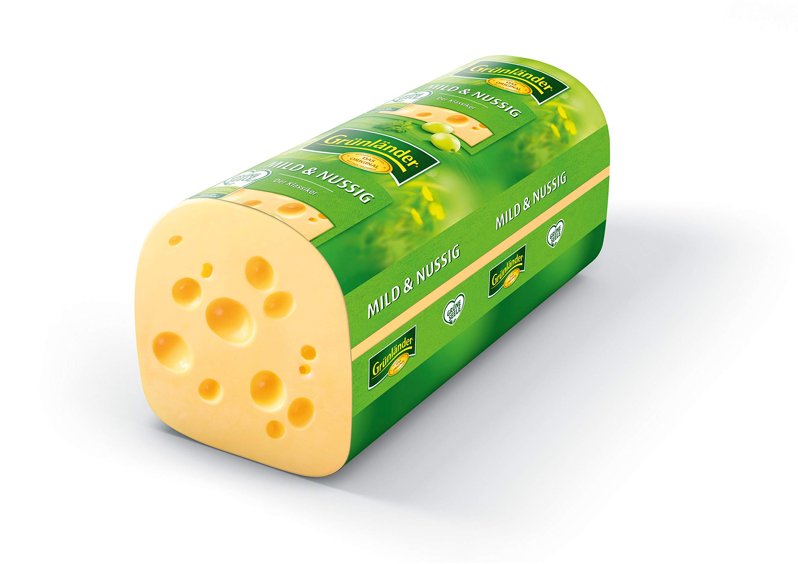 Original Grünländer Emmentaler "Mild & Nussig" ca. 500g – Landmetzgerei Schiessl | Handwerklich hergestellter Großlochkäse | 48% Fett i. Tr. Angebot bei HelloDeals