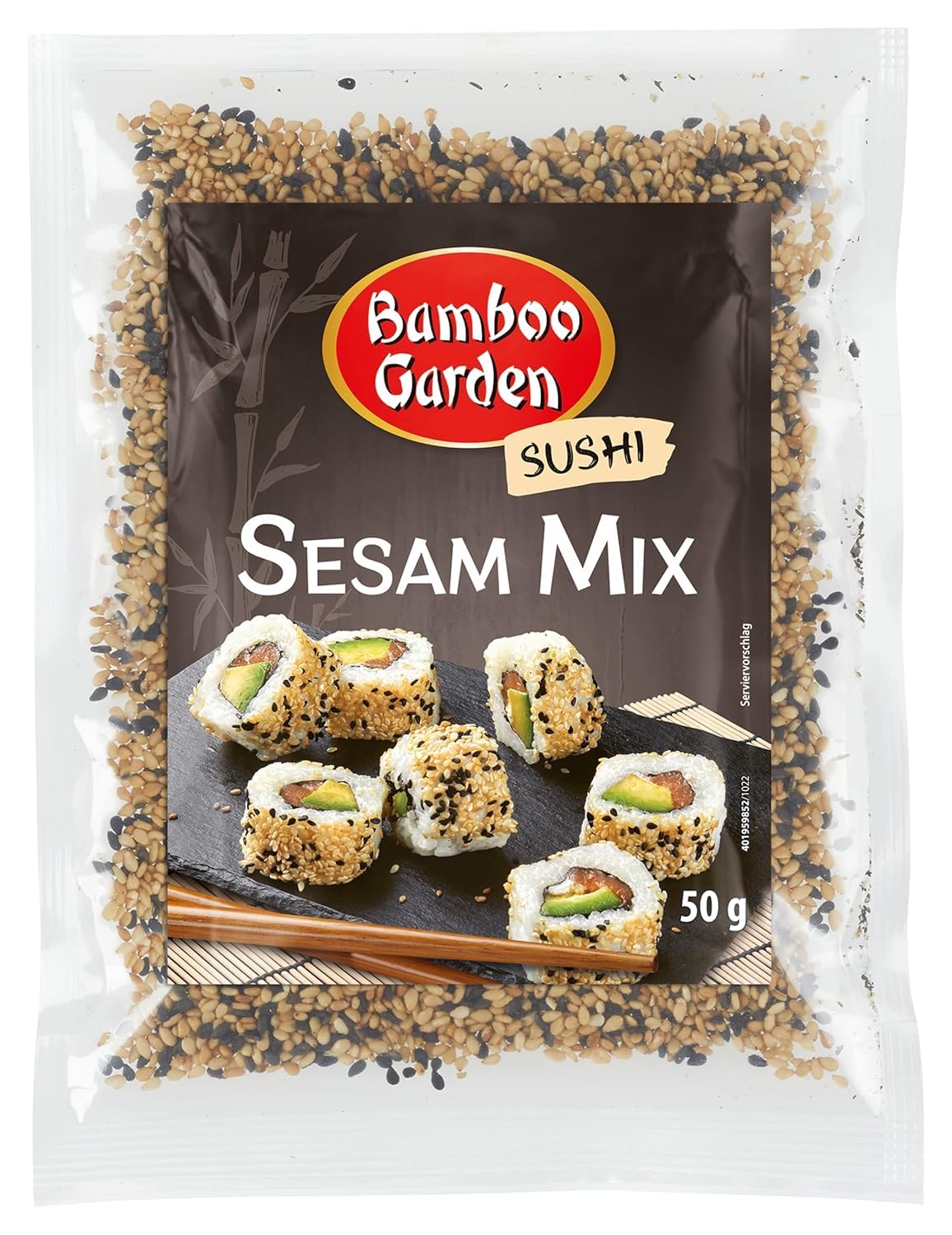 Bamboo Garden - Sushi Sesam Mix , Ideal für die Zubereitung von Sushi aller Art , Hervorragend auch als Topping zahlreicher Gerichte, im Müsli oder Porridge , 1 x 50 g Angebot bei HelloDeals