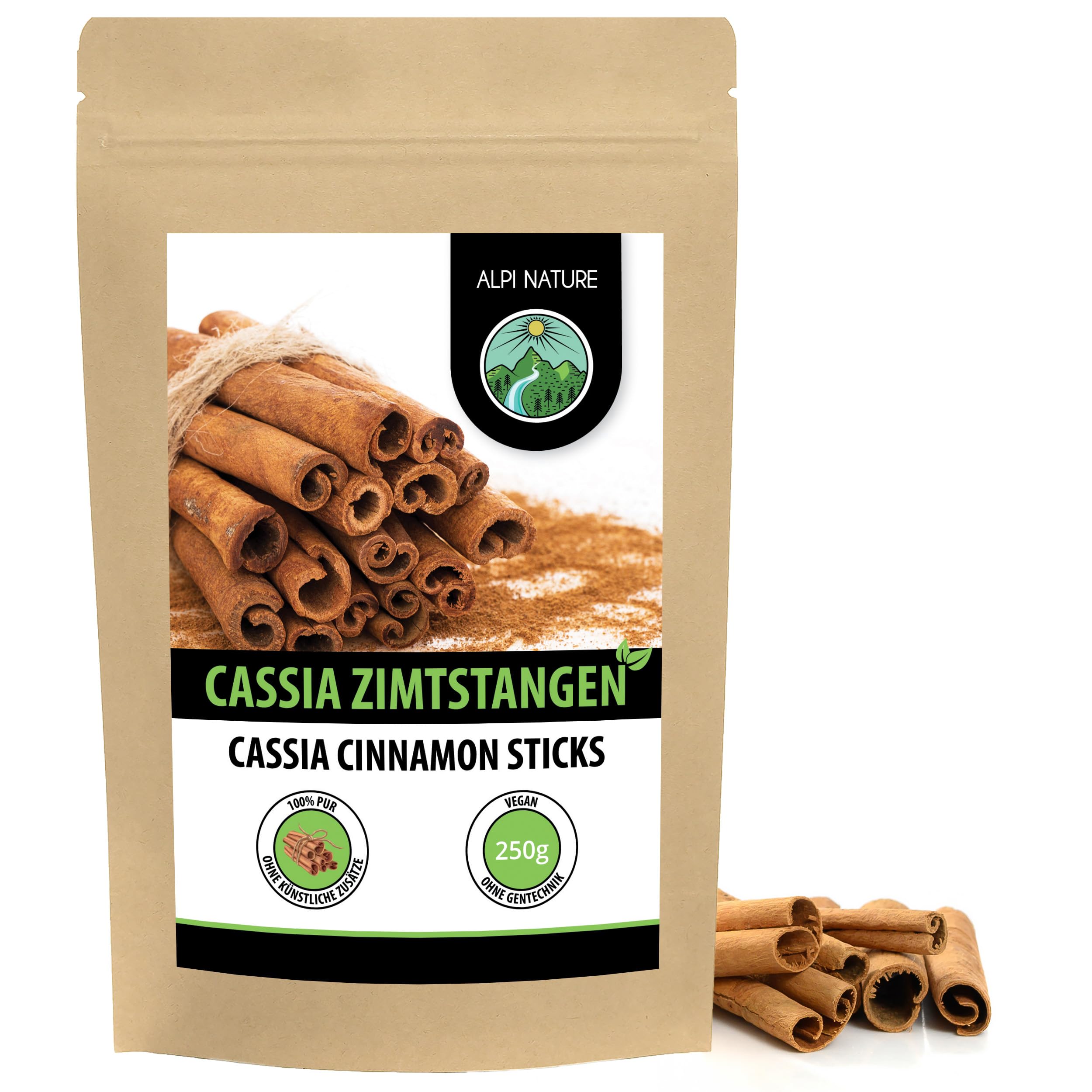Alpi Nature Zimtstangen 250g, Zimtstangen ganz 60mm, ca. 75-77 Stangen pro Beutel, Cassia Zimt Angebot bei HelloDeals