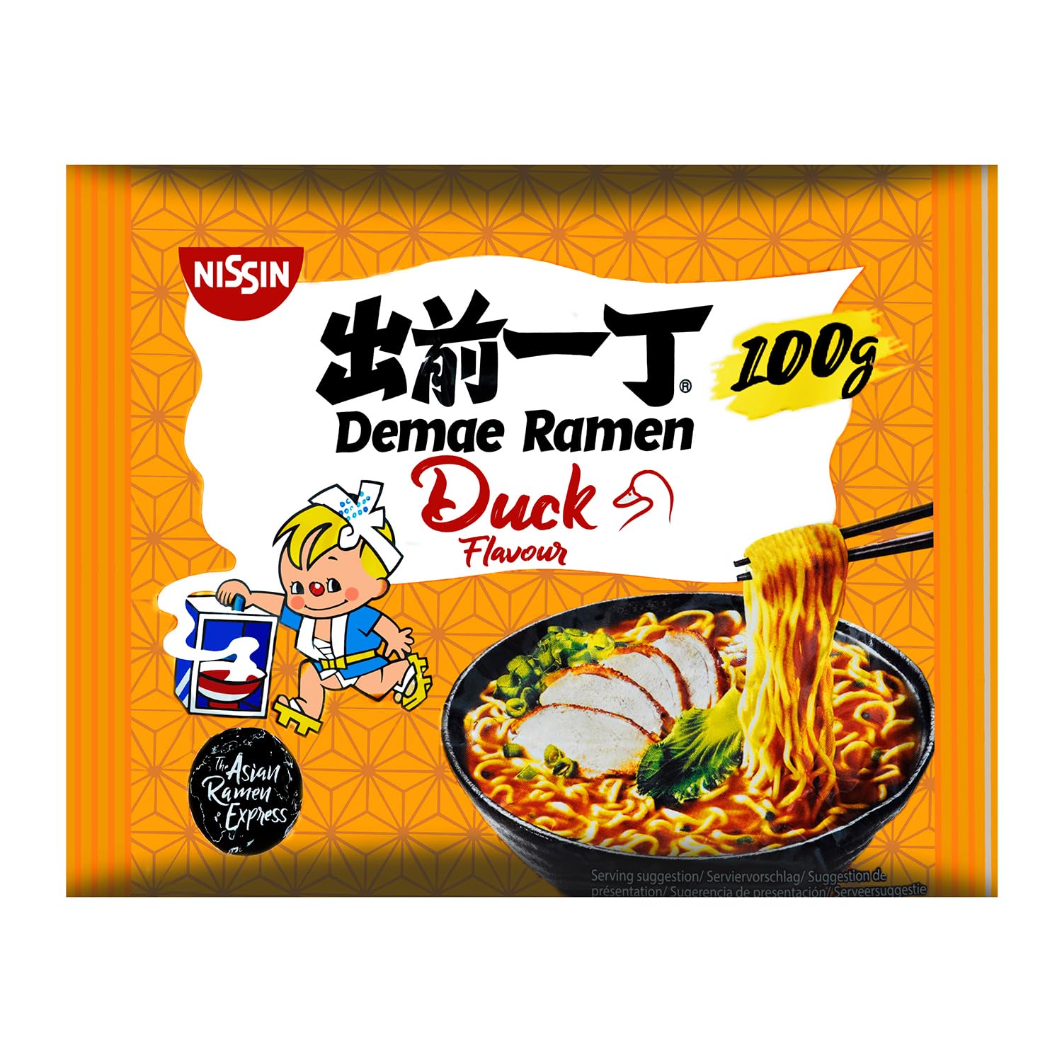 Nissin Demae Ramen – Ente, Einzelpack, Instant-Nudeln japanischer Art, mit Entenfleisch-Geschmack, Knoblauch & asiatischen Gewürzen, schnell & einfach zubereitet, asiatisches Essen (1 x 100 g) 100 g (1er Pack) Angebot bei HelloDeals