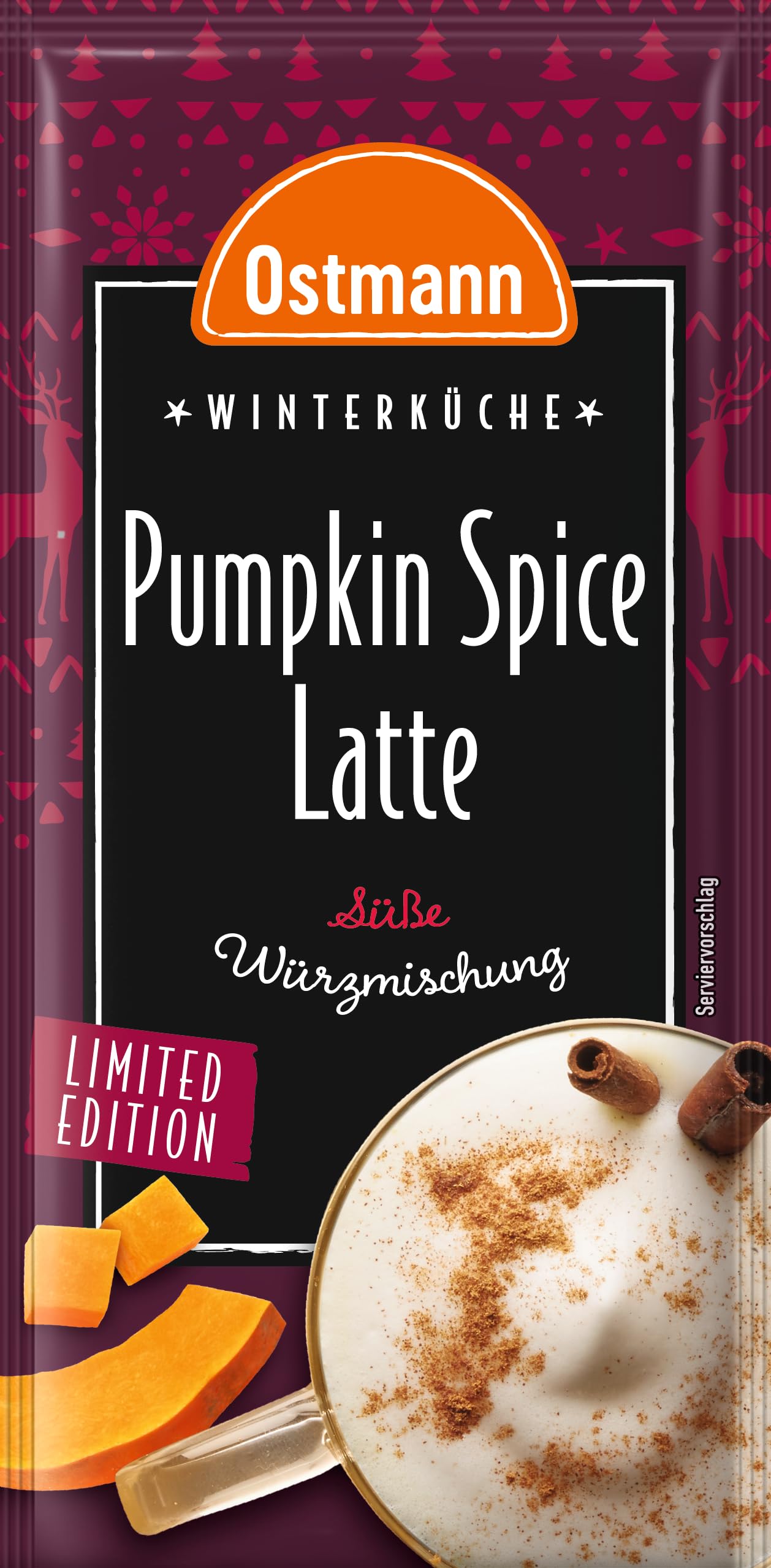 Ostmann Gewürze – Pumpkin Spice Latte Würzmischung, zum Einrühren in Milch mit Kaffee oder Espresso, mit Kürbispulver, 16 g im Beutel (Verpackungsdesign kann abweichen) 16 g (1er Pack) Angebot bei HelloDeals