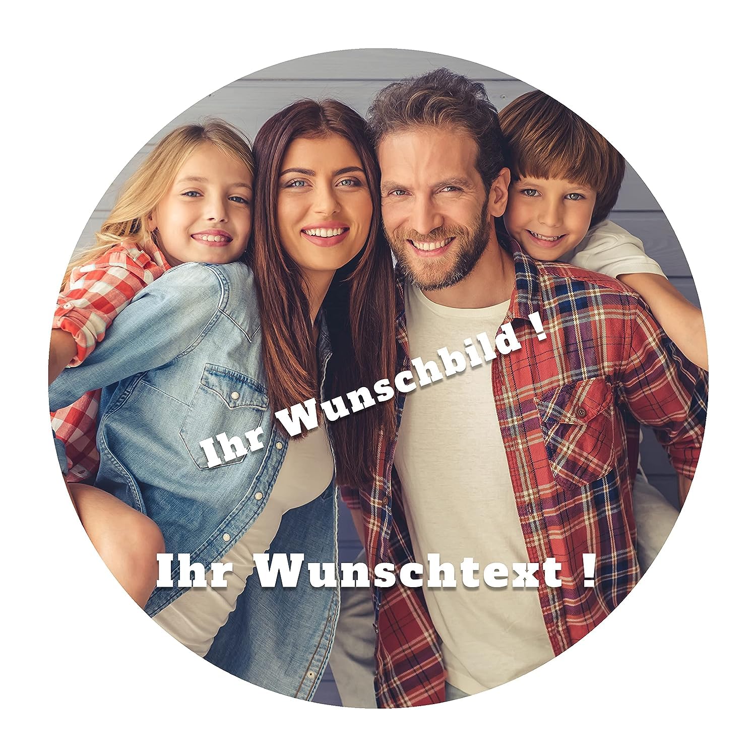 J&M DECO Personalisiert Tortenaufleger Foto – essbare Tortendeko Ø 20cm mit eigenem Bild & Wunschtext – Kuchendekoration aus Zuckerpapier – personalisierbares Tortenbild Geburtstag Angebot bei HelloDeals