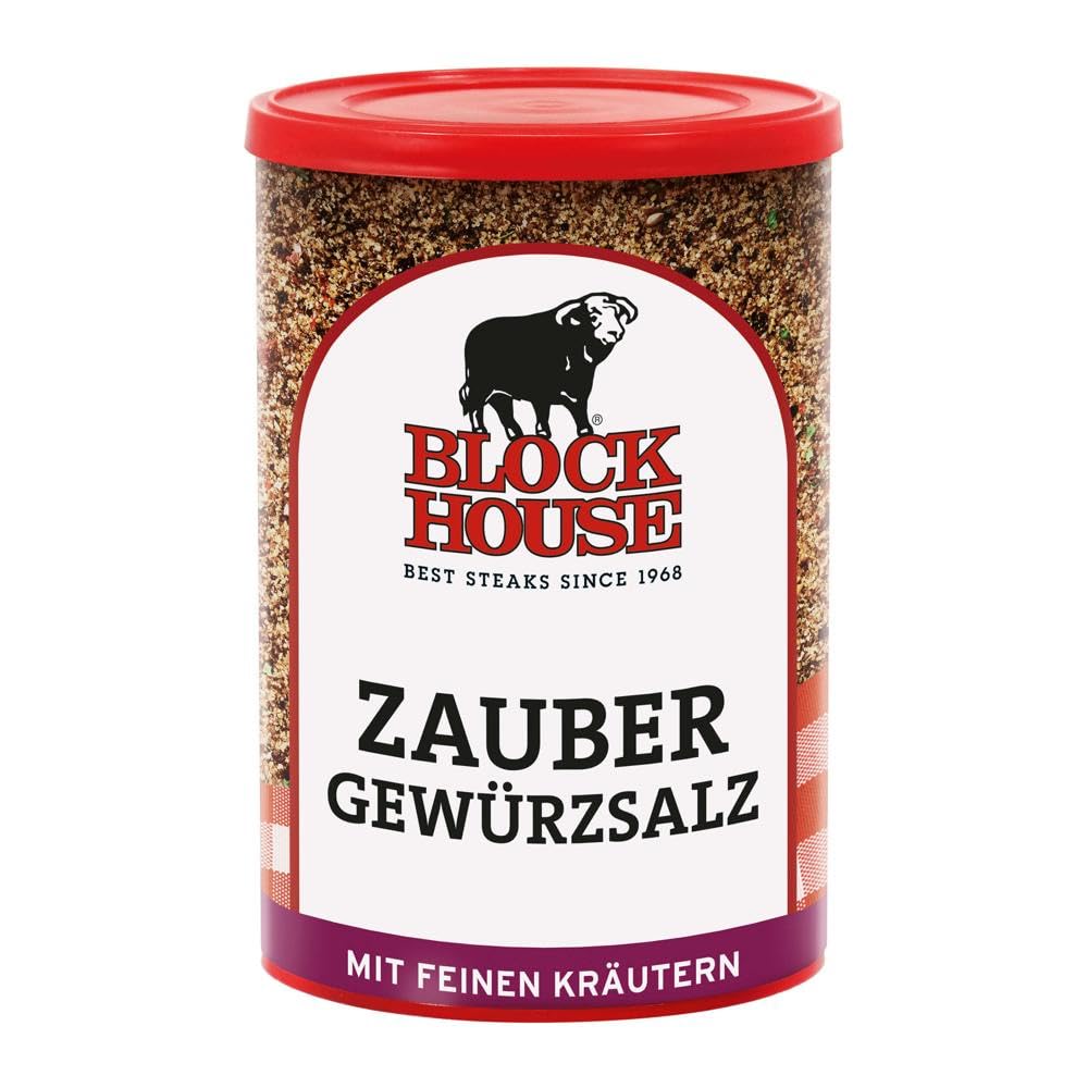 Block House Zaubergewürzsalz, Gewürzmischung für Fleisch, Fisch und Gemüse in Restaurantqualität, 280g Dose mit Streuaufsatz 280 g (1er Pack) Angebot bei HelloDeals