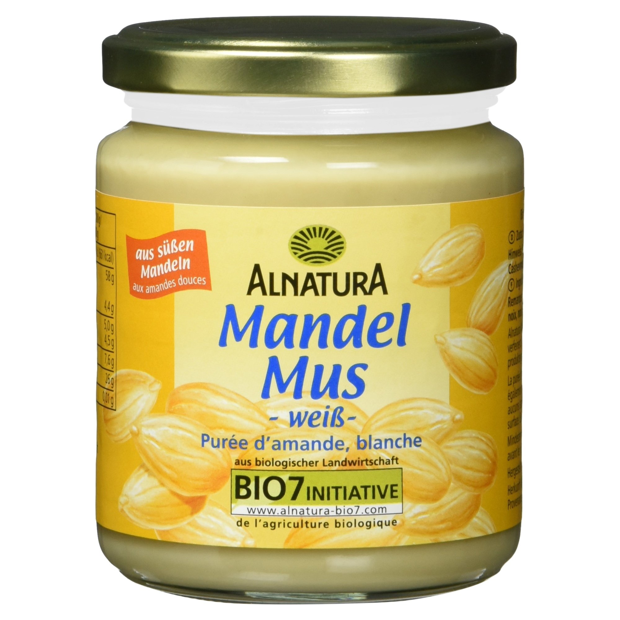 Alnatura Bio Mandelmus Weiß, Vegan, 250g Mandelmus 250 g (1er Pack) Angebot bei HelloDeals