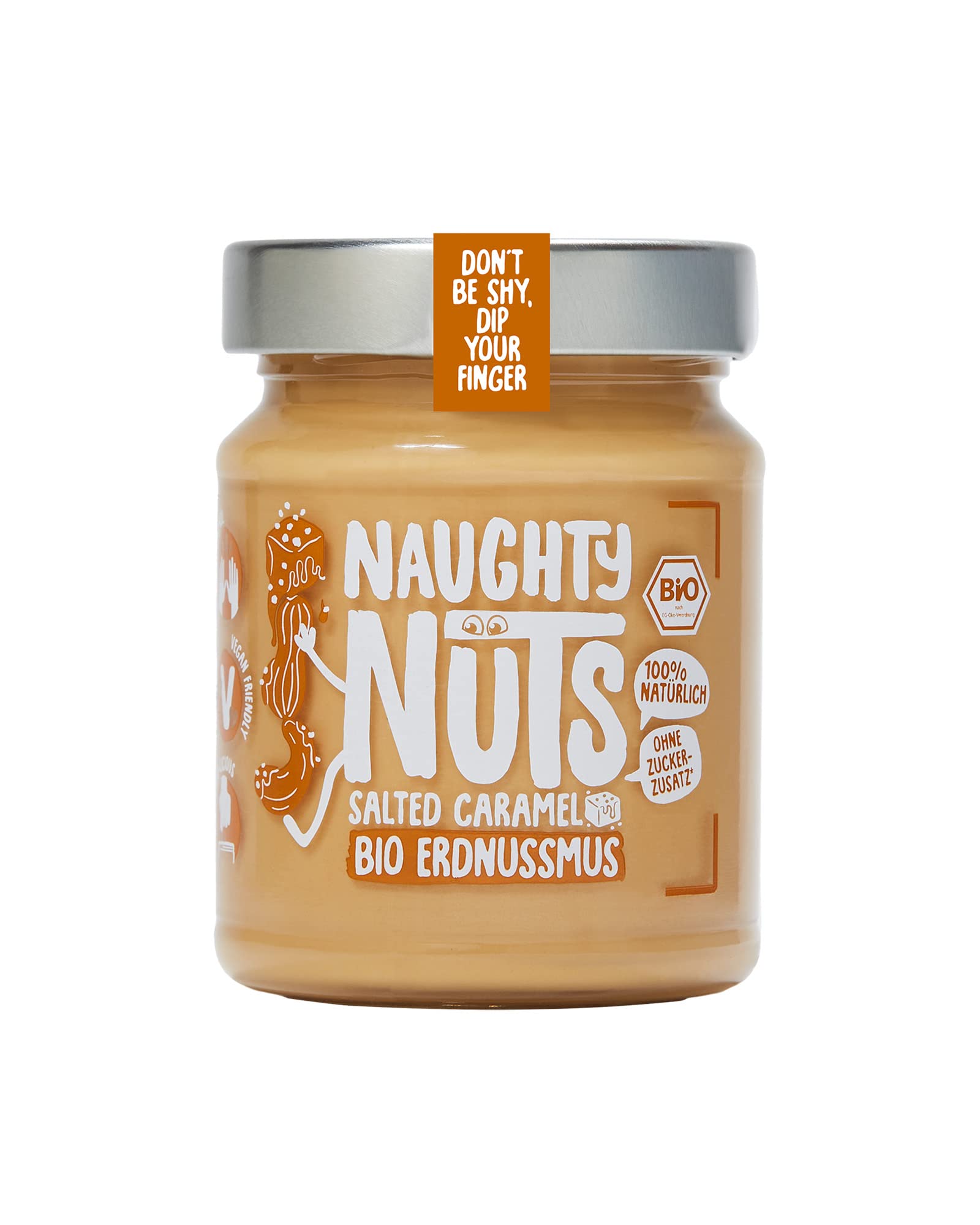 NAUGHTY NUTS Bio Erdnussmus Salted Caramel | Vegane Erdnussbutter | 100% Natürlich | Ohne Palmöl & Zucker | Ideal Als Topping Für Müsli | 250g Erdnussmus Salted Caramel 250 g (1er Pack) Angebot bei HelloDeals