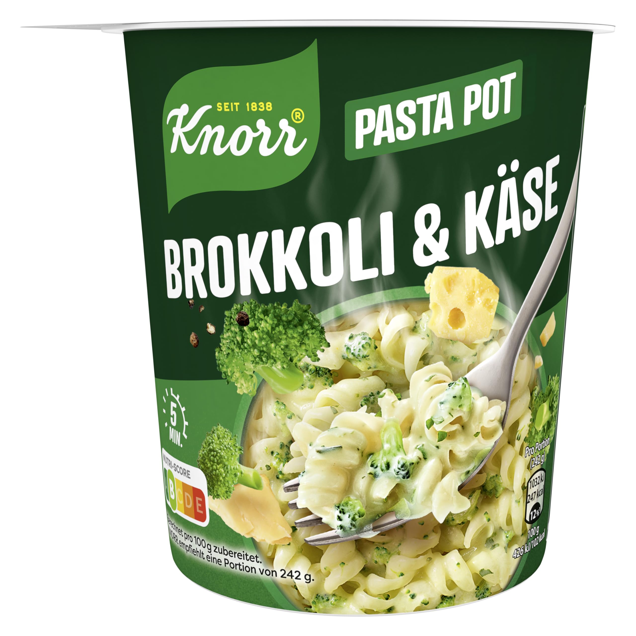 Knorr Pasta Snack Pot Brokkoli & Käse leckere Instant Nudeln fertig in nur 5 Minuten 8x 62 g Brokkoli & Käse 62 g (8er Pack) Angebot bei HelloDeals