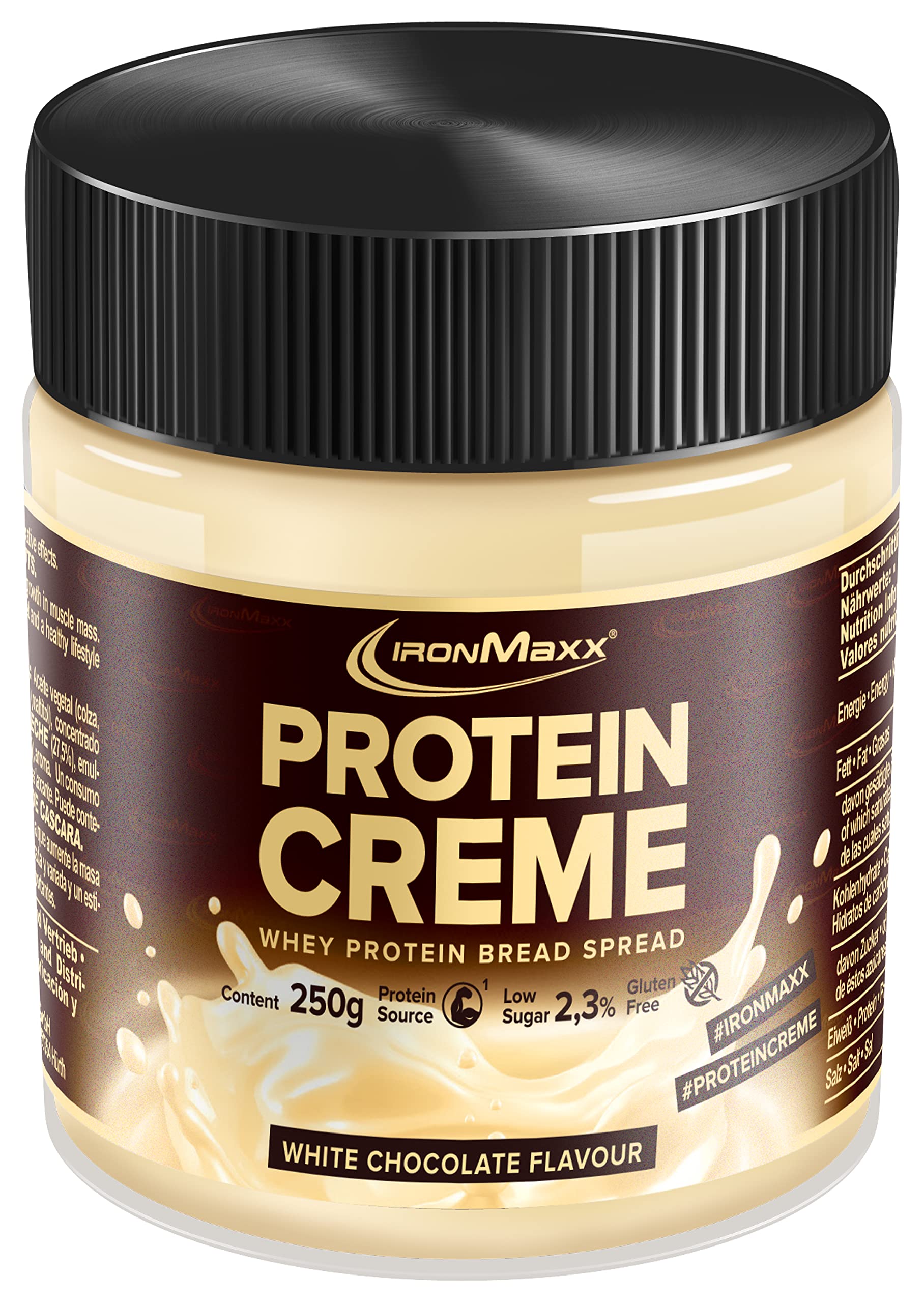 Protein Creme White Chocolate 250g - Lecker-cremiger High Protein Brotaufstrich mit wenig Zucker, Low-Carb & glutenfrei, Gesunde Aufstrich-Alternative Weiße Schokolade 250 g (1er Pack) Angebot bei HelloDeals