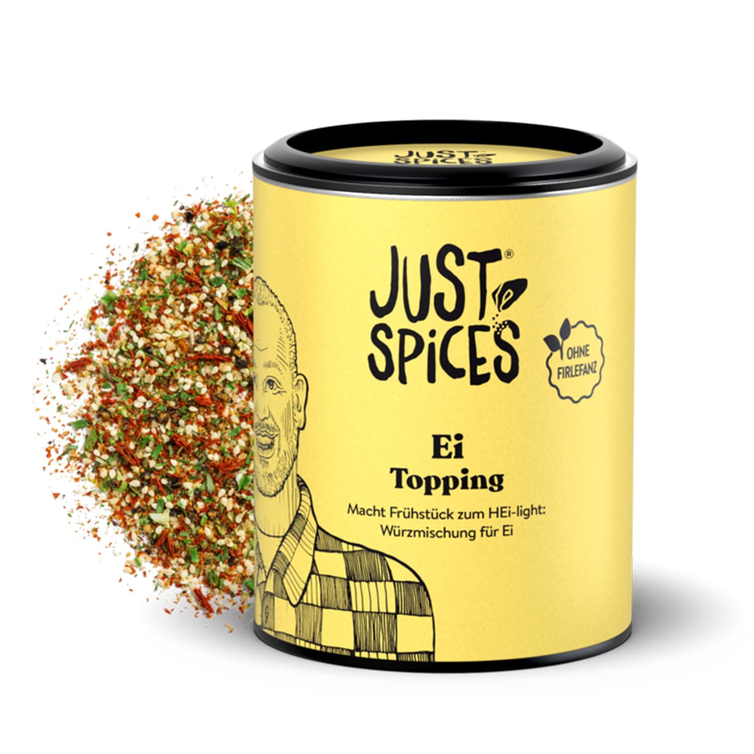 Just Spices Ei Topping I Streue Geschmack auf alle Ei-Speisen vom gekochten Ei bis Spiegelei I Gewürzdose, 55 g Angebot bei HelloDeals