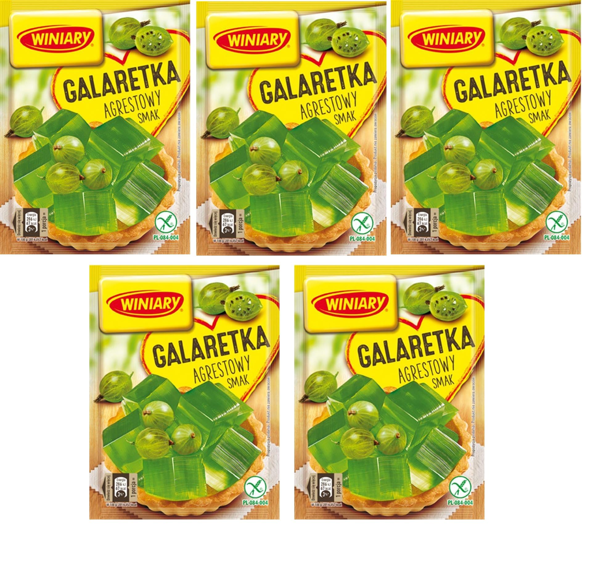 5 x Götterspeise Winiary Galaretka 5 razy (Stachelbeere) Angebot bei HelloDeals