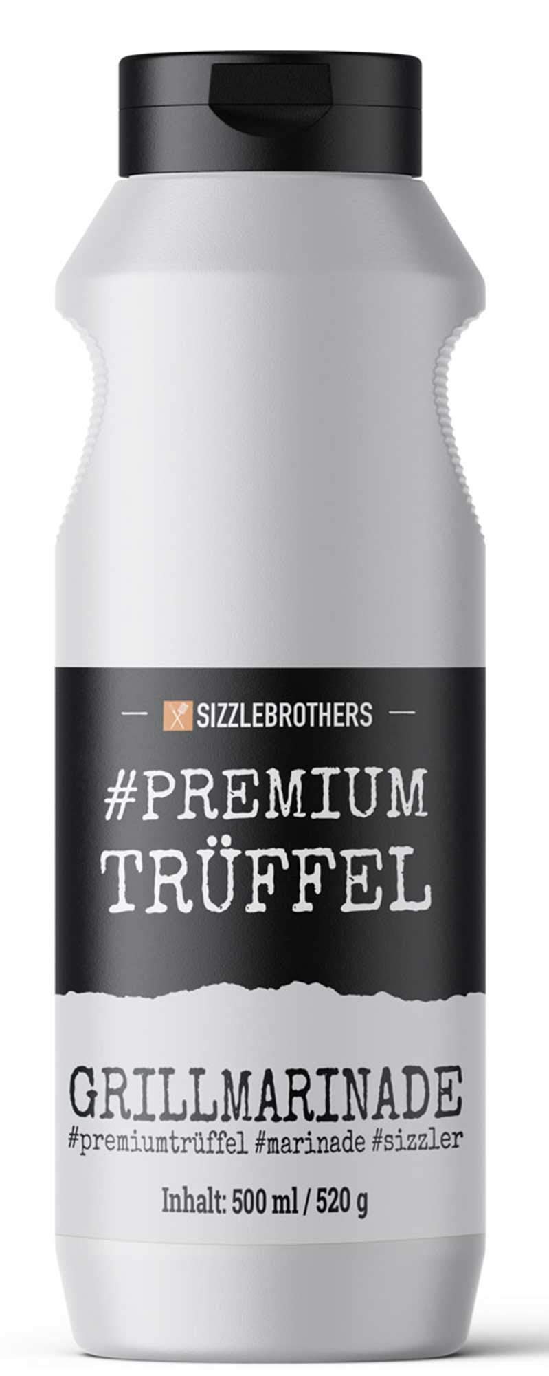 Grillmarinade der SizzleBrothers | 500ml #PremiumTrüffel | Flüssige Marinade für saftigeres & zarteres Fleisch im Vergleich zum BBQ Rub | Für Grillfleisch wie Steaks, Hähnchen, Pulled Pork & co. Angebot bei HelloDeals
