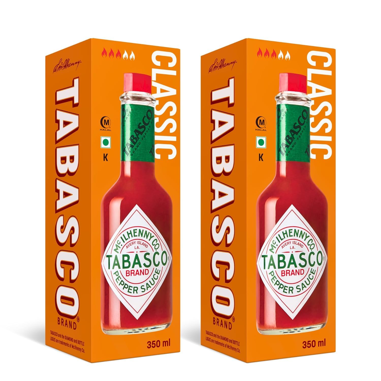 TABASCO Original Red Pepper Sauce ( 2 x 350 ml ) ist die kostengünstigste Variante! - Scharfe Soße aus nur drei 100% natürliche Zutaten - 3 Jahre Reifezeit scharfe Chili-Sauce - Glasflasche Angebot bei HelloDeals