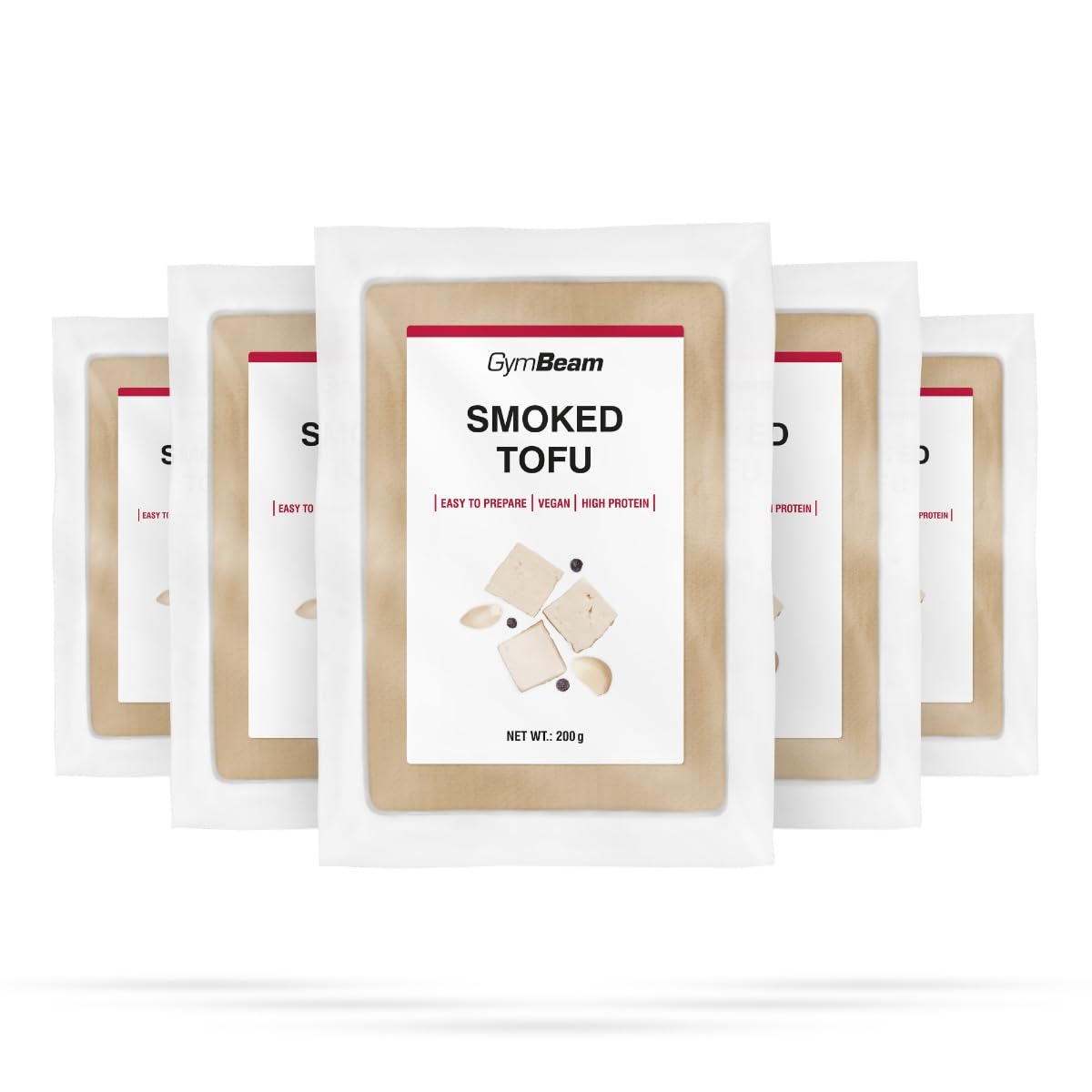 GymBeam Tofu (5x200g) - Veganes Protein, pflanzliche Fleisch- und Käse-Alternative, mit hohem Proteinanteil, zuckerfrei, nicht hitzebehandelt (200 g (5er pack), smoked) smoked 200 g (5er pack) Angebot bei HelloDeals