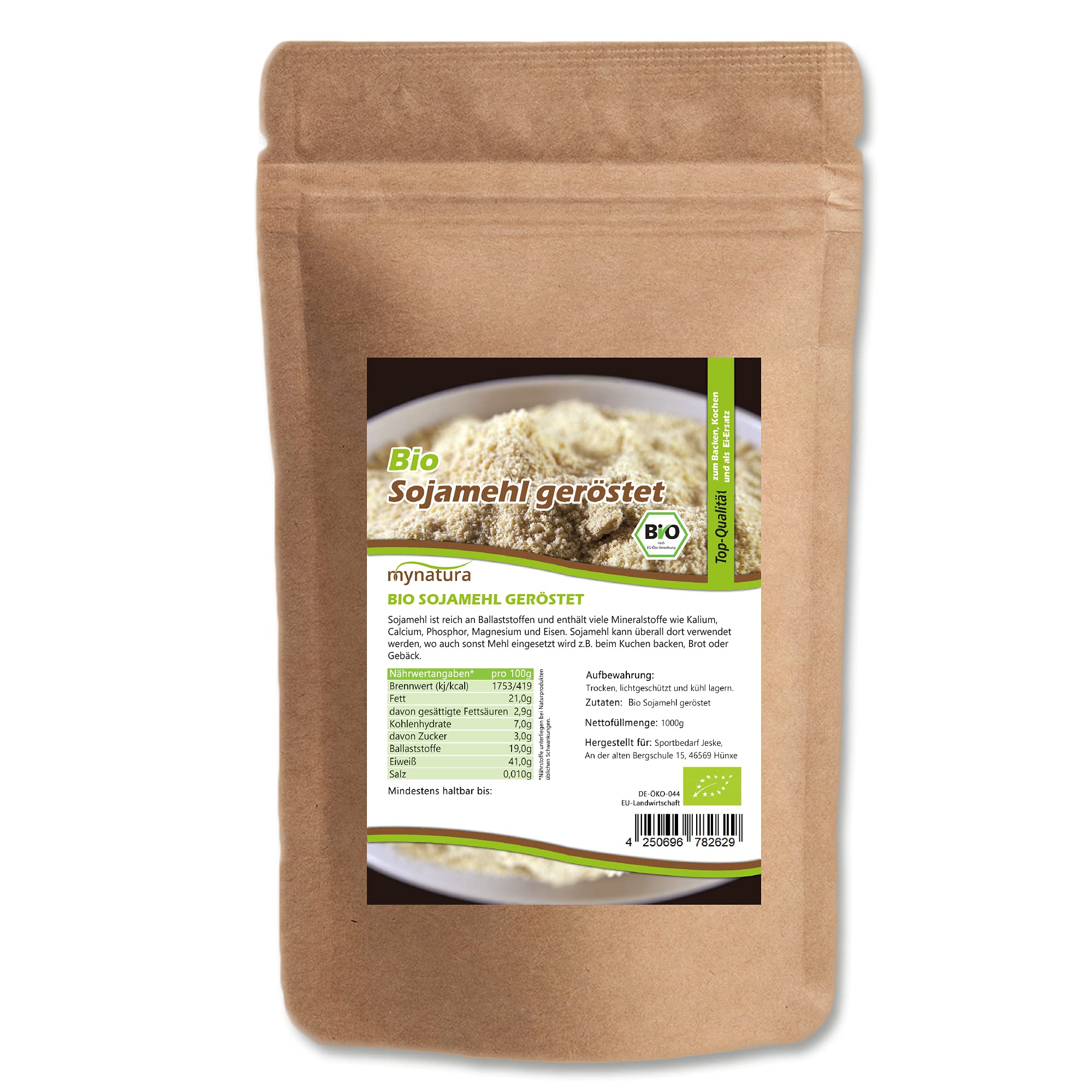 Mynatura Bio Sojamehl geröstet I Aus Sojabohnen I Soja I Vegan I Zum Backen und Kochen I Mehl-Alternative I Im Beutel (1000g) Angebot bei HelloDeals
