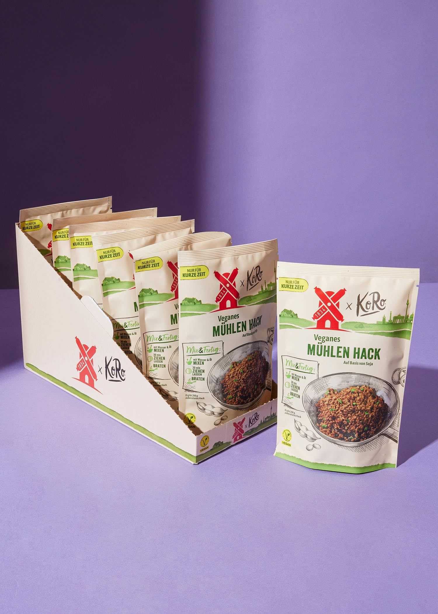 KoRo - Veganes Mühlen Hack 75 g - Praktische Trockenmischung - Vegan - Hoher Proteingehalt Angebot bei HelloDeals