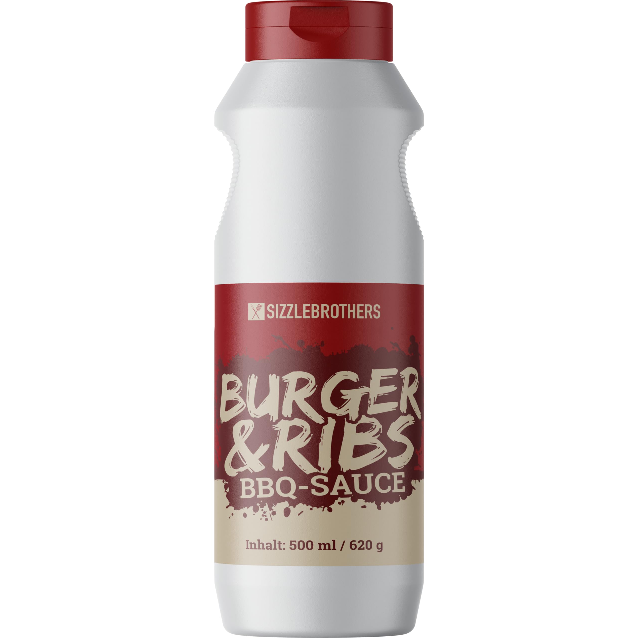 Burger & Ribs BBQ Sauce 500 ml - Perfekt für Burger, Grillfleisch, Steaks, Pulled Pork, Hähnchen & Co. - Barbecue Glaze für Spareribs - SizzleBrothers 500 ml (1er Pack) Angebot bei HelloDeals