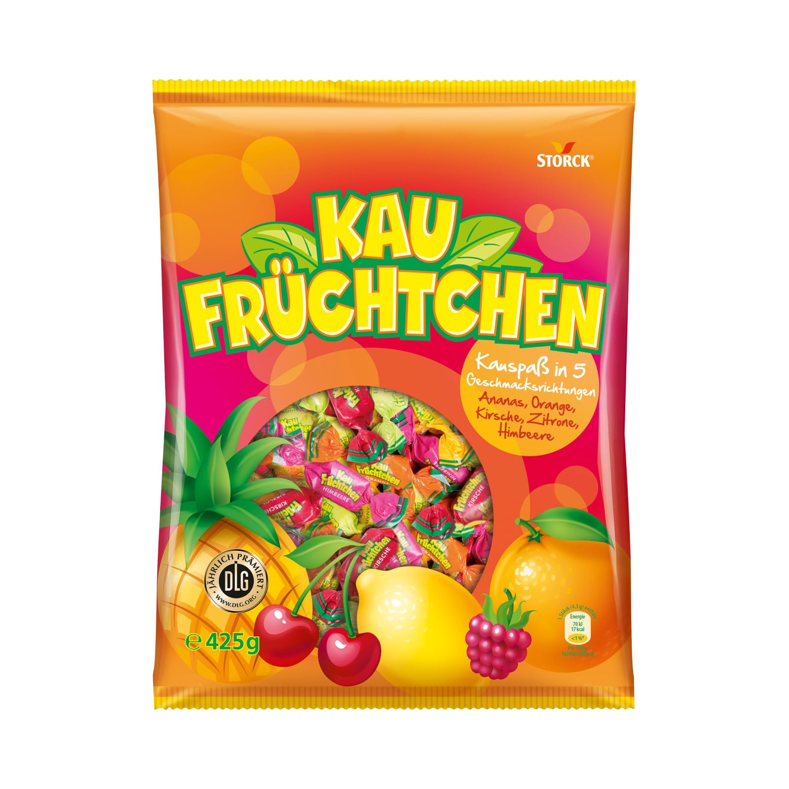 Kaufrüchtchen – 1 x 425g – Kaubonbons in fünf fruchtigen Geschmacksrichtungen Angebot bei HelloDeals