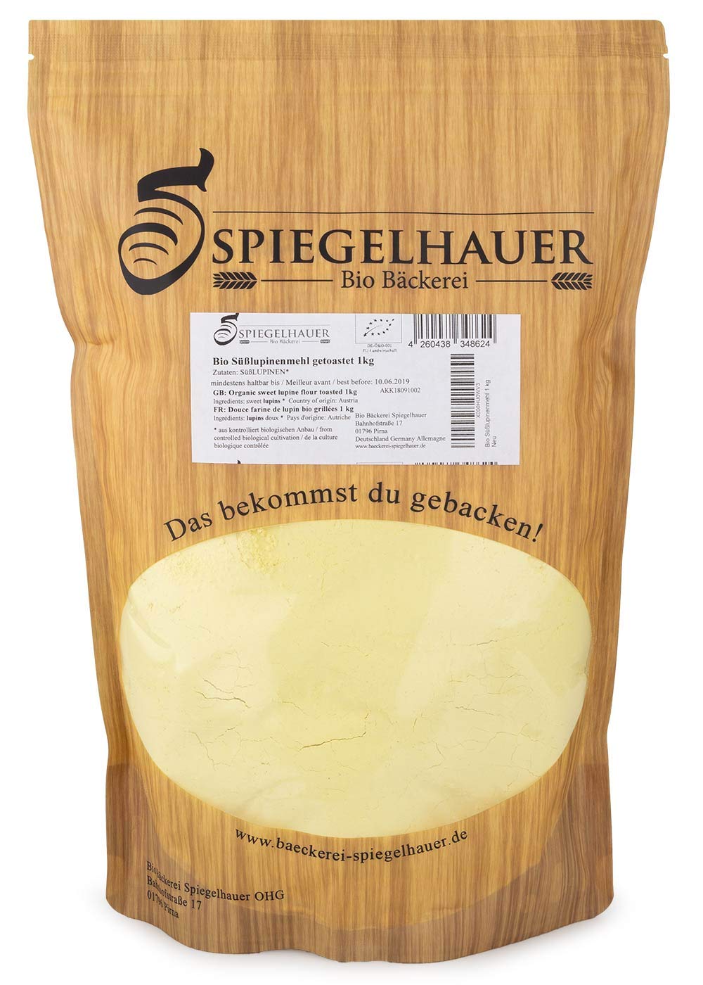 Bio Süßlupinenmehl – enthält 39% Lupinenprotein – gemahlene Lupinensamen als ideale vegane Eiweißquelle – Inhalt: 1 Kilogramm Lupinenmehl Angebot bei HelloDeals