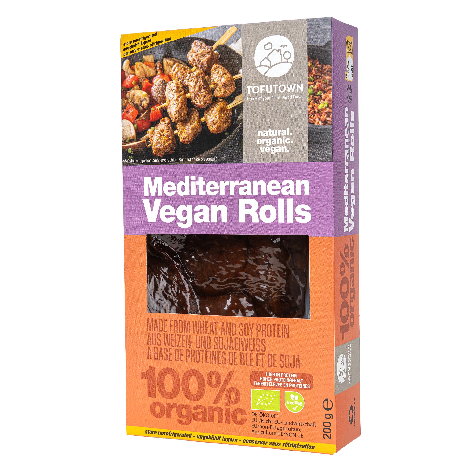 TofuTown Bio Vegan Rolls (6x200g) | Natürliche & Regionale Herstellung | Hoher Proteinanteil & Leckeren Geschmack, Vegan | Ohne Künstliche Zusatzstoffe | Ideal als Fleischersatz Angebot bei HelloDeals