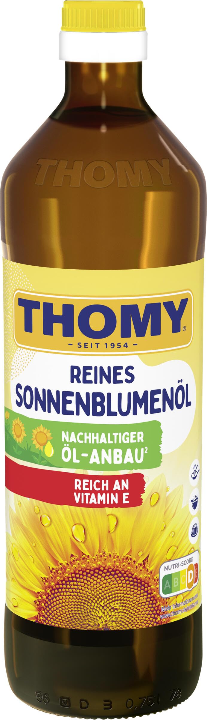 THOMY Reines Sonnenblumenöl, 750ml Flasche, 1er Pack (1 x 750ml) 750 ml (1er Pack) Angebot bei HelloDeals