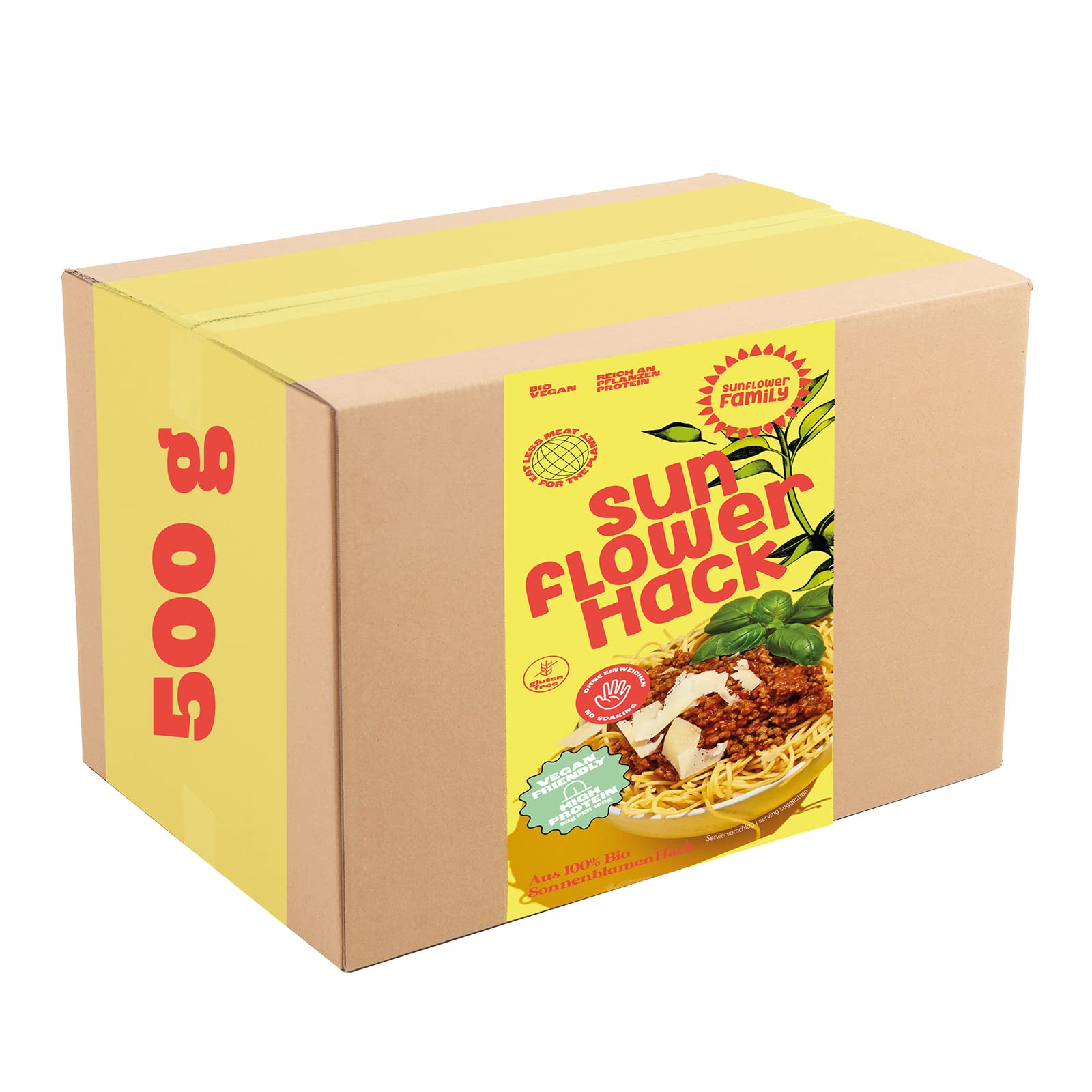 sunflowerFamily sunflowerHACK SonnenblumenHACK, 500 g Familienpackung - Veganes Hack aus 100% Sonnenblumenprotein, Fleischersatz – Vegetarisch, Glutenfrei, Proteinreich, Bio Angebot bei HelloDeals
