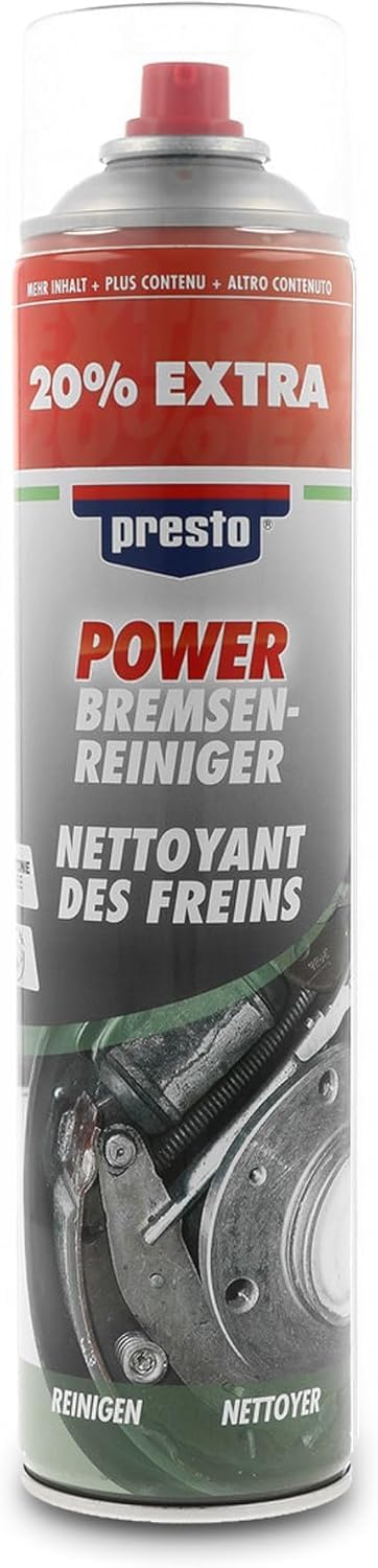 presto 307287 POWER Bremsenreiniger 600 ml - Hochwirksamer Reiniger für Auto, Motorrad, im KFZ-Bereich, zur Wartung, löst Verschmutzung rückstandsfrei Angebot bei HelloDeals