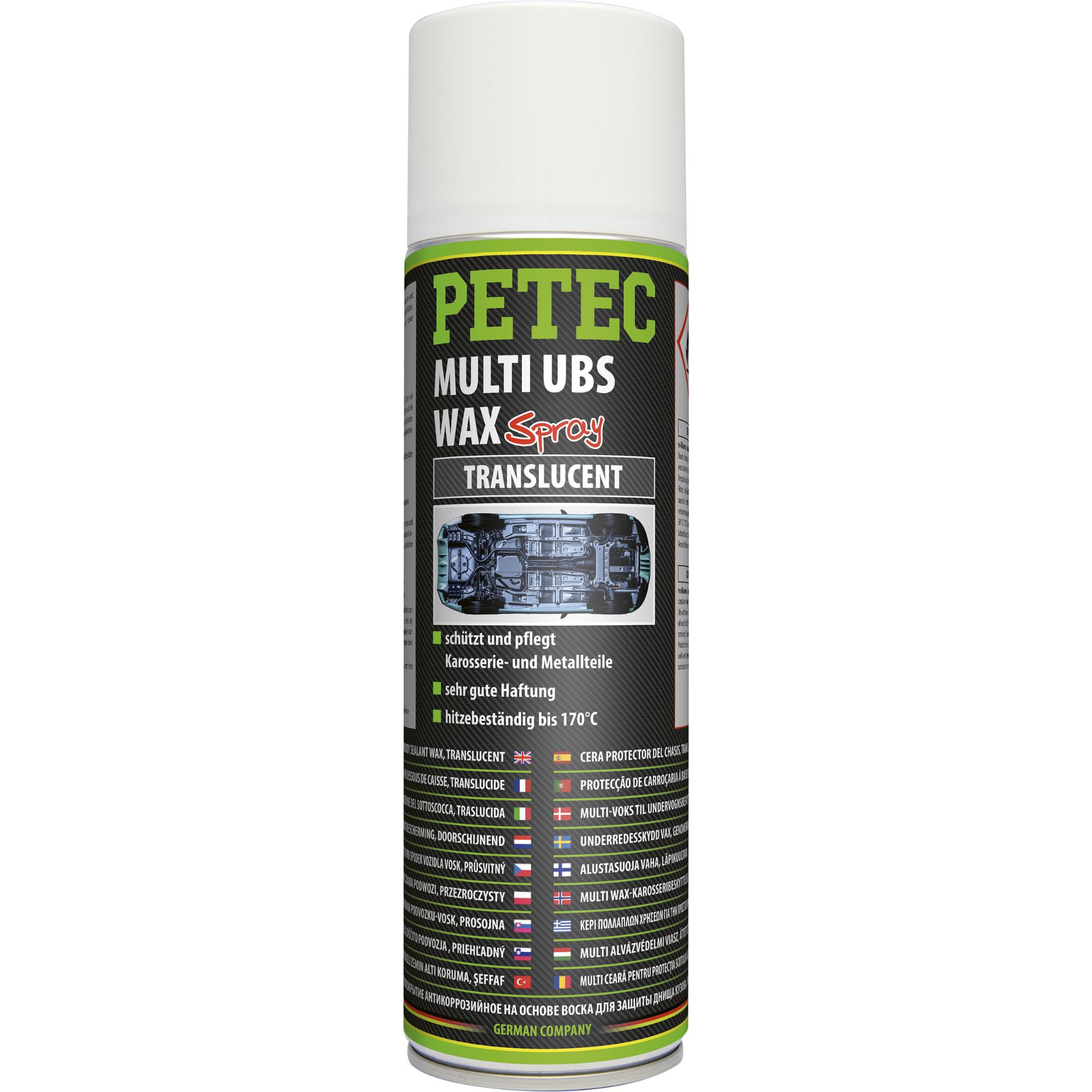 PETEC Multi UBS Wax Sprühwachs Korrosionsschutz Steinschlagschutz Spray transparent Hohlraumwachs Auto 500 ml Hohlraumversiegelung Wachs 73450 Angebot bei HelloDeals