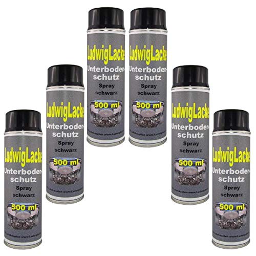 6 x 500 ml Spray Profi Unterbodenschutz schwarz überlackierbar Angebot bei HelloDeals