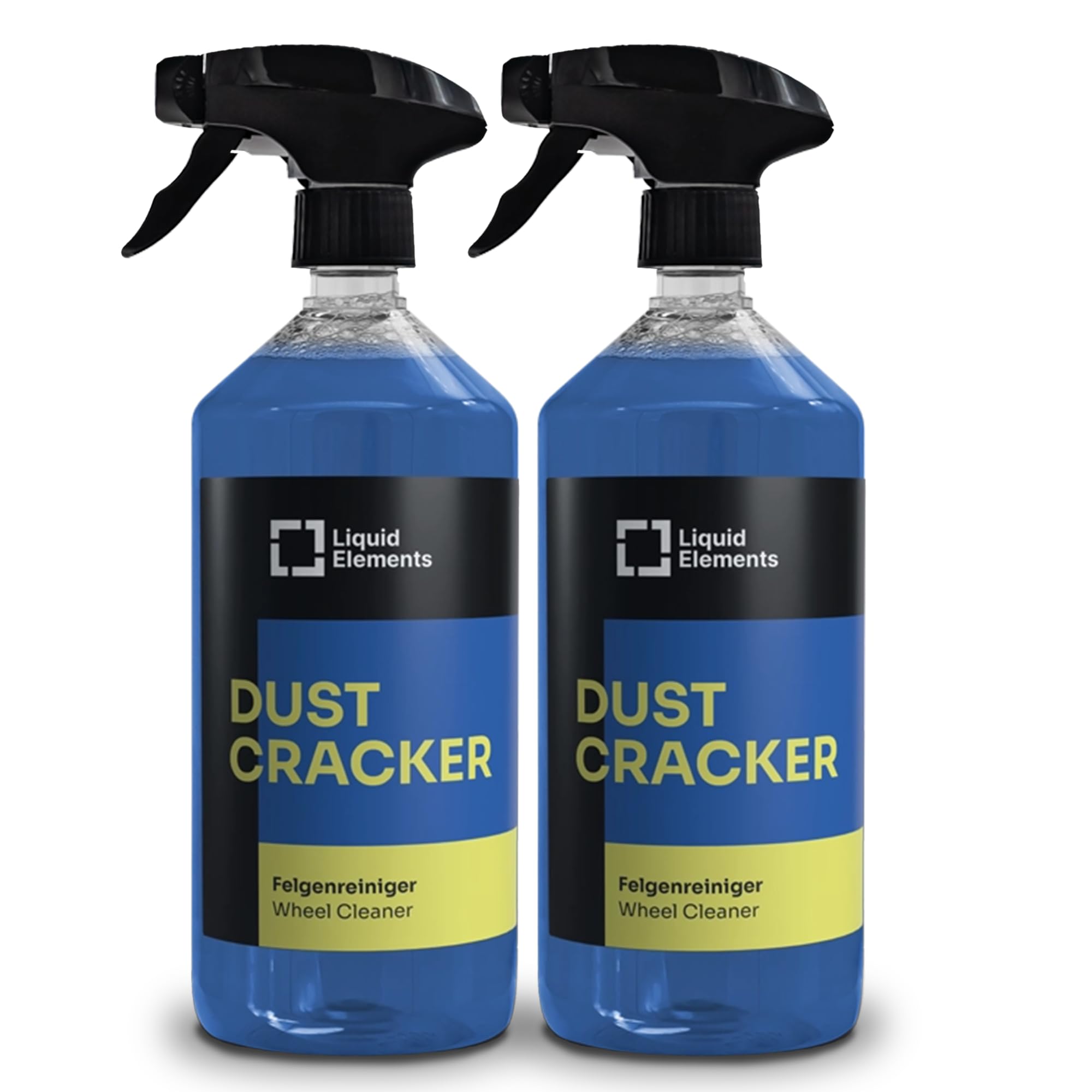 Liquid Elements – Felgenreiniger Dust Cracker 2x1 Liter – Auto Reiniger für alle Felgentypen wie Alufelgen & Stahlfelgen – säurefreier Reiniger mit Wirkindikator – entfernt hartnäckige Verschmutzungen 1 l (2er Pack) Angebot bei HelloDeals