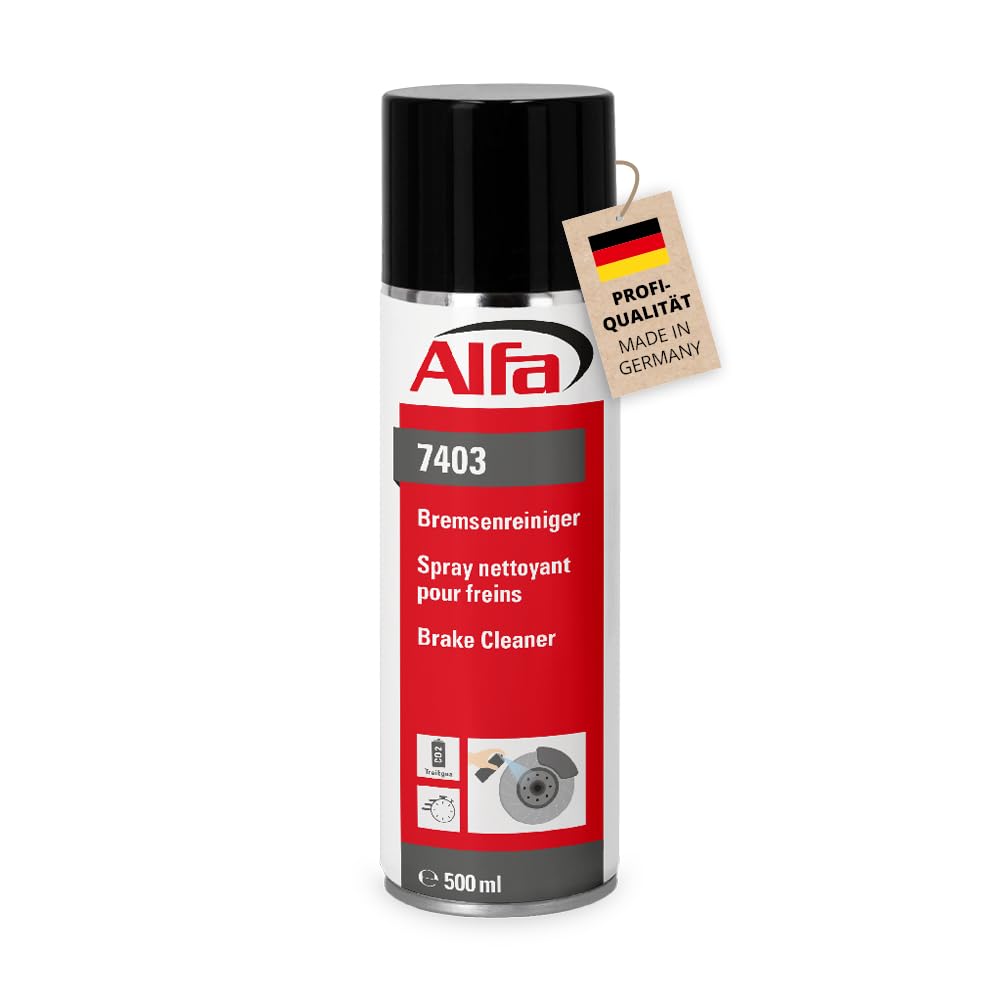 Alfa 1x Bremsenreiniger 500 ml Profi-Qualität Premium-Reiniger Bremsen Spray kraftvoll rückstandsfrei gegen Öle Fette Harze - Made in Germany Angebot bei HelloDeals