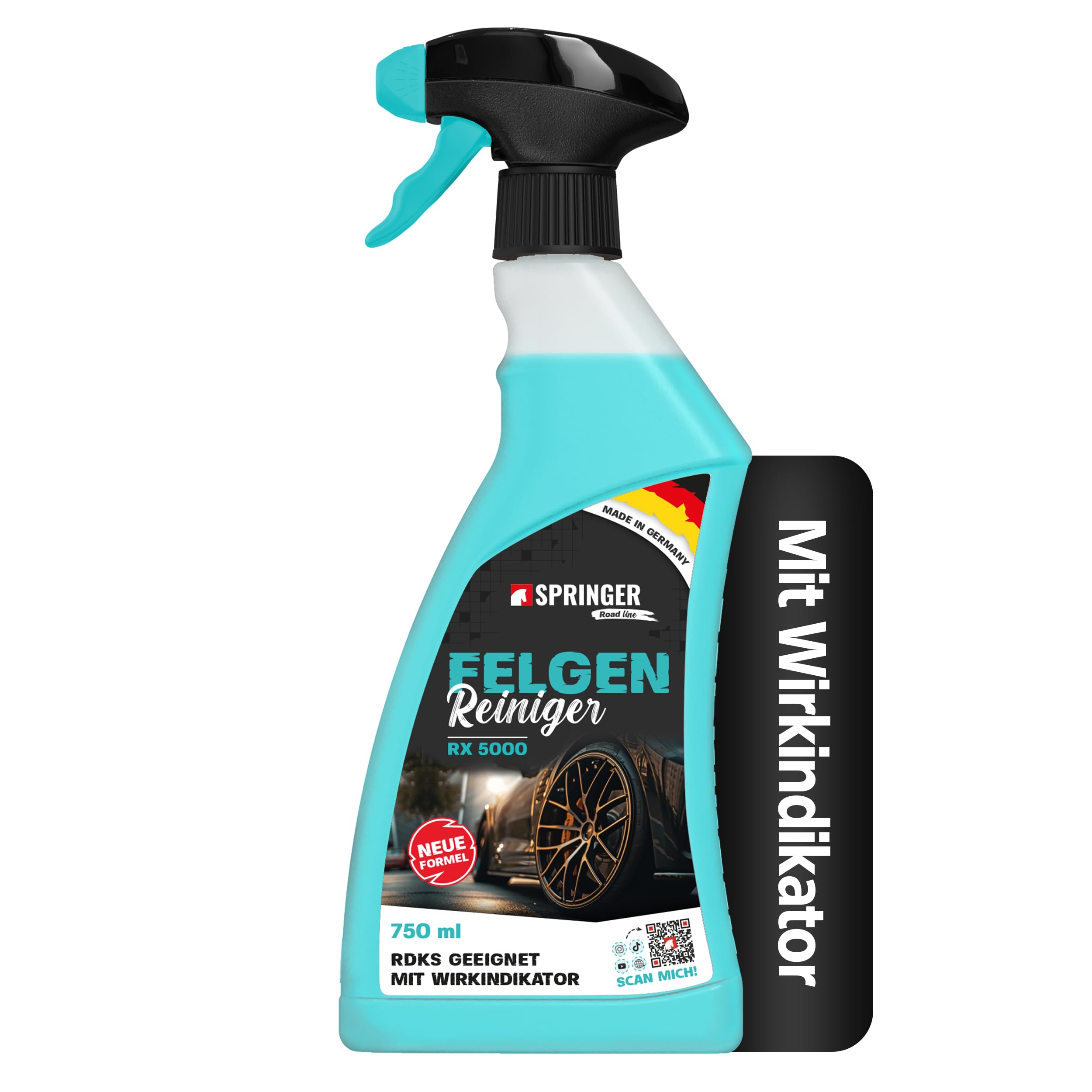 SPRINGER RX5000 - - Felgenreiniger 750ml - - Made in Germany - - Felgenspray säurefrei & materialschonend - - Gut haftende Gel Formel - - Mit Wirkindikator - - Für alle Felgen 750 ml (1er Pack) Angebot bei HelloDeals
