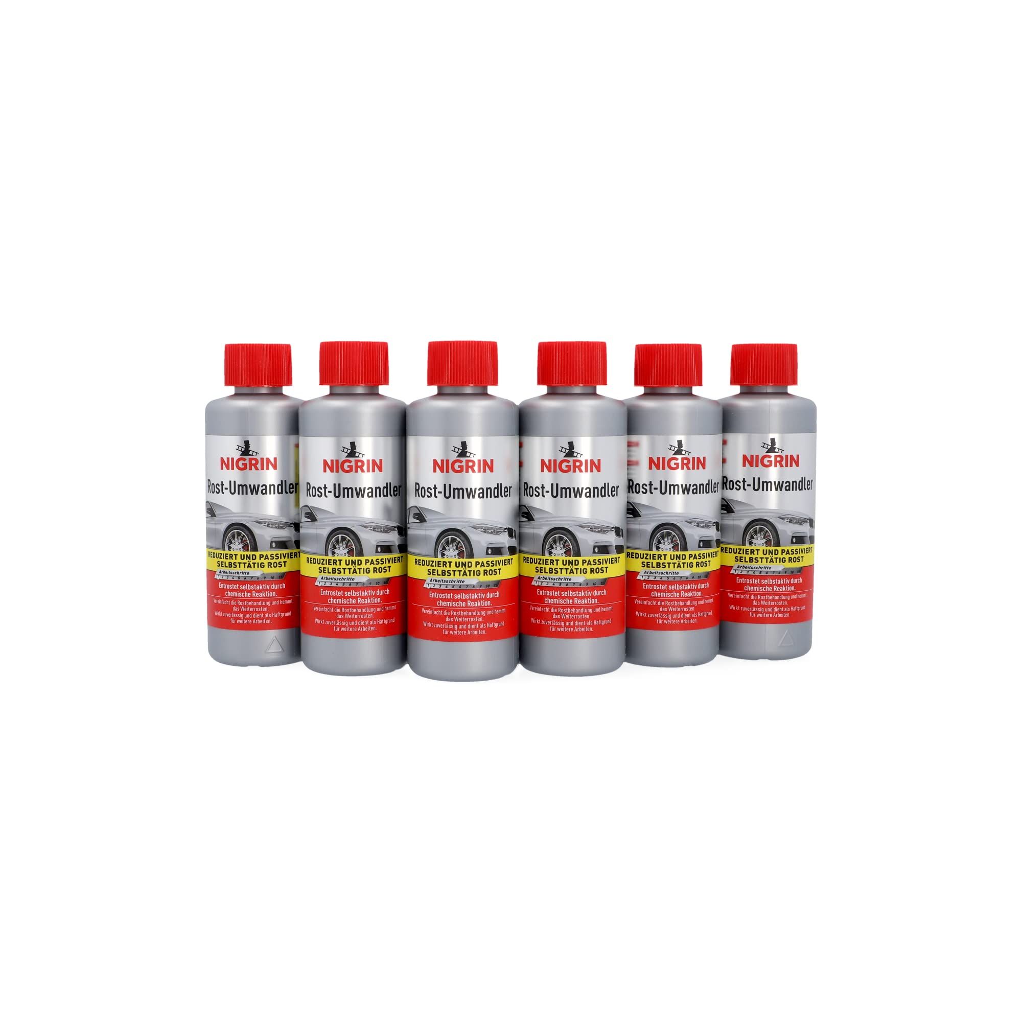 NIGRIN Rostumwandler, 6 x 200 ml, rostlösend, Rostentferner, hemmt das Weiterrosten, entrostet selbstaktiv, Mehfarbig 6 x NIGRIN Rostumwandler 200 ml Angebot bei HelloDeals