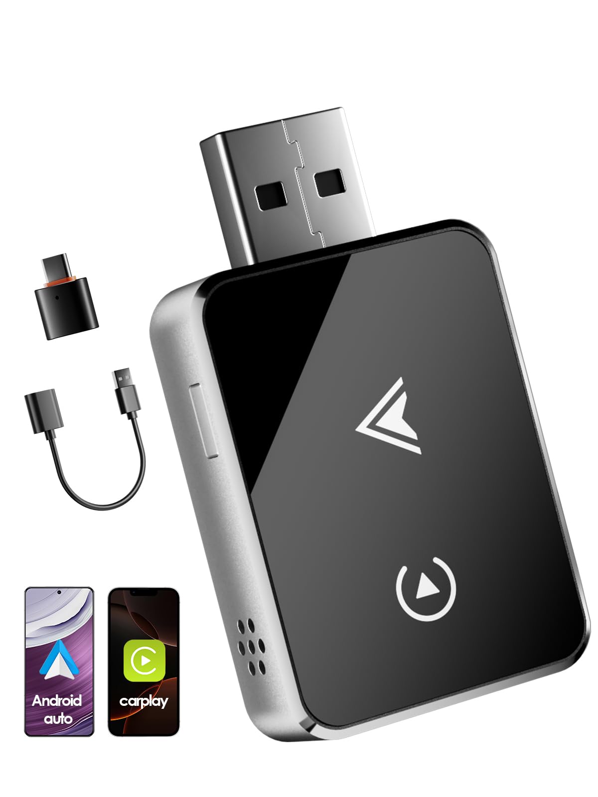Wireless Adapter 2-in-1 für CarPlay/Android Auto, PARPAT Umwandlung von Kabelgebunden zu Kabellos mit USB/Type-C, Stabile Verbindung und Keine Verzögerung, Kompatibel mit iPhone/Android K3 Angebot bei HelloDeals