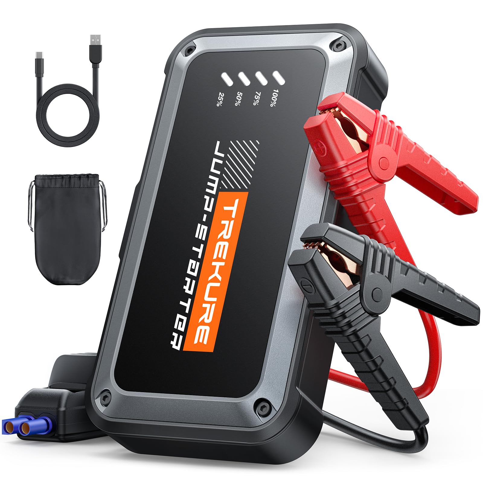 TREKURE 4000A Starthilfe Powerbank für Pkw (Bis Zu 9,0L Benzin Oder 8,5L Diesel) Kompakt Auto Starthilfe Powerbank mit LED Taschenlampe Angebot bei HelloDeals