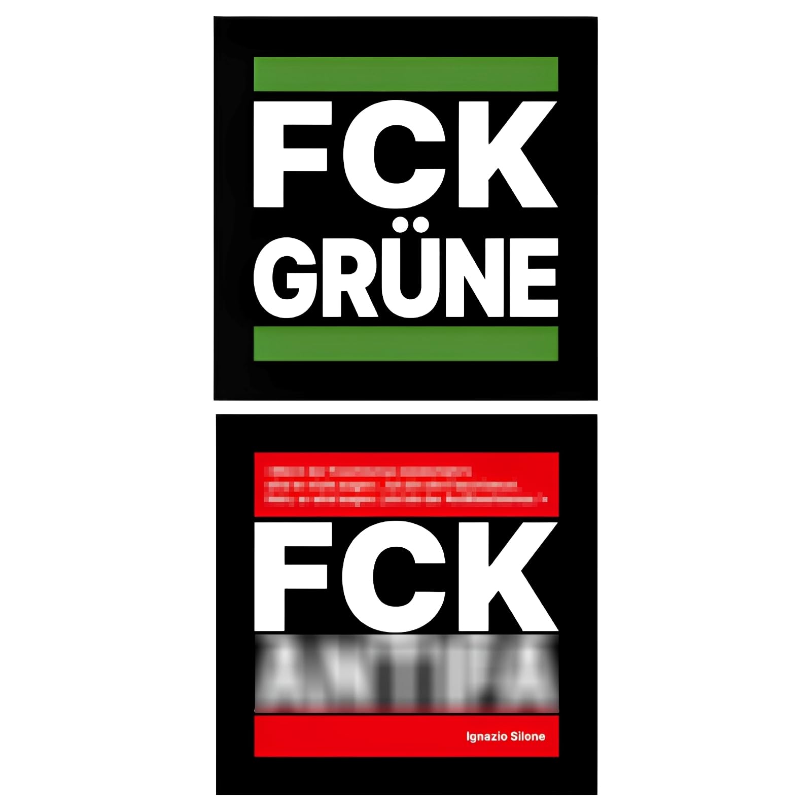 100 Stück FCK Grüne Aufkleber und FCK ANTI Aufkleber, 7,4 cm x 7,4 cm, Set mit jeweils 50 Stickern, Anti Ampel Weg Bundesregierung Baerbock Habeck Angebot bei HelloDeals
