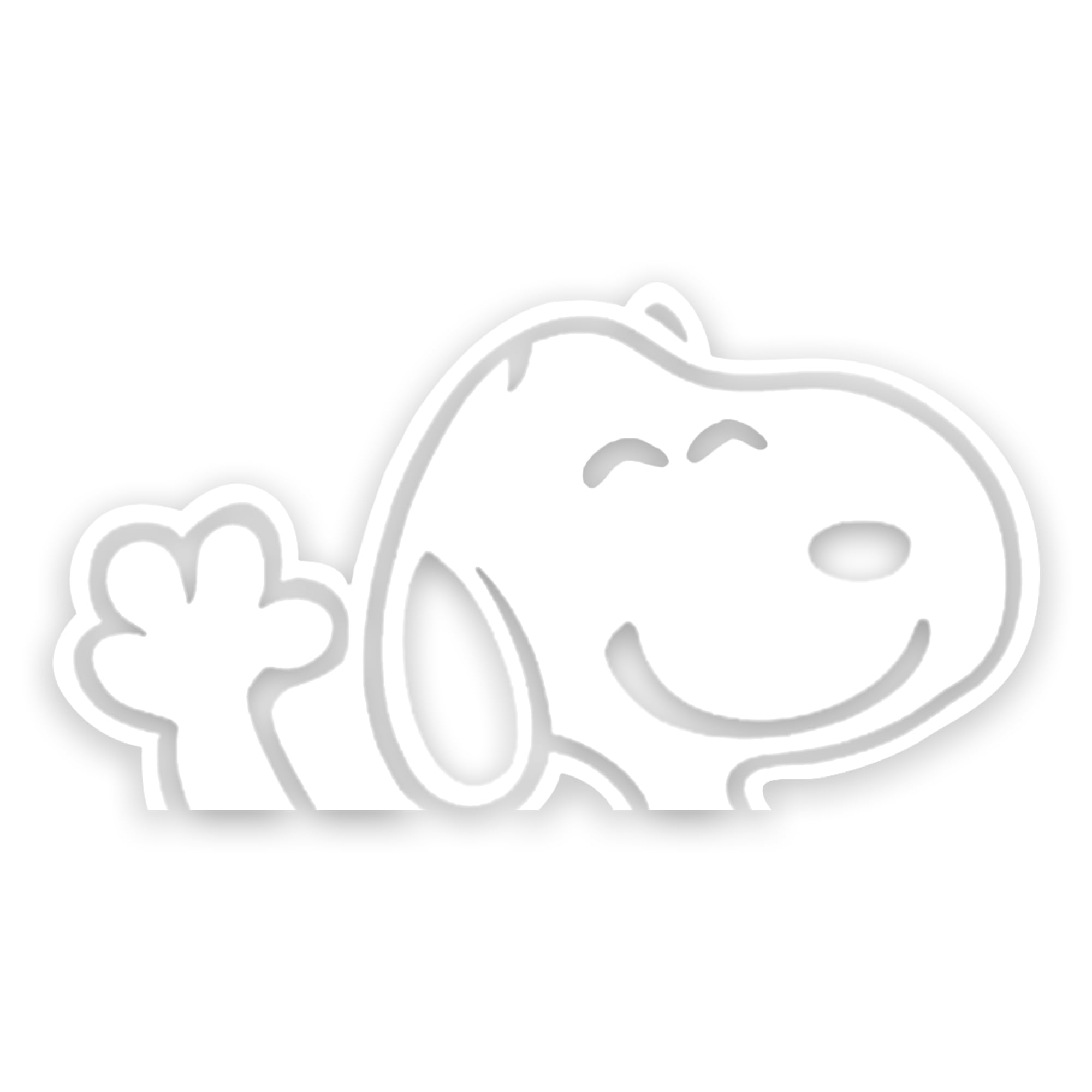 tradercat Autoaufkleber Snoopy weiß Winken, 12,7 cm breit, Deko für Auto, Fenster, Autofenster, aus Folie, Aufkleber für glatte Oberflächen Angebot bei HelloDeals