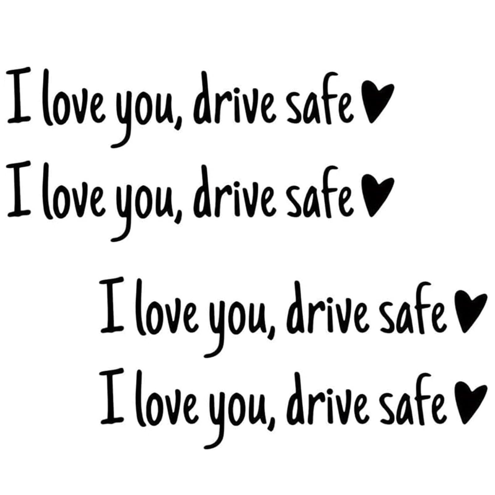 4 Stück "I Love You Drive Safe"-Spiegelaufkleber, niedliche Auto-Aufkleber für Damen, Auto-Aufkleber für Frauen, Rückspiegel-Aufkleber, Valentinstagsgeschenke für sie, Ihn (schwarz) 4 Stück Schwarz Angebot bei HelloDeals