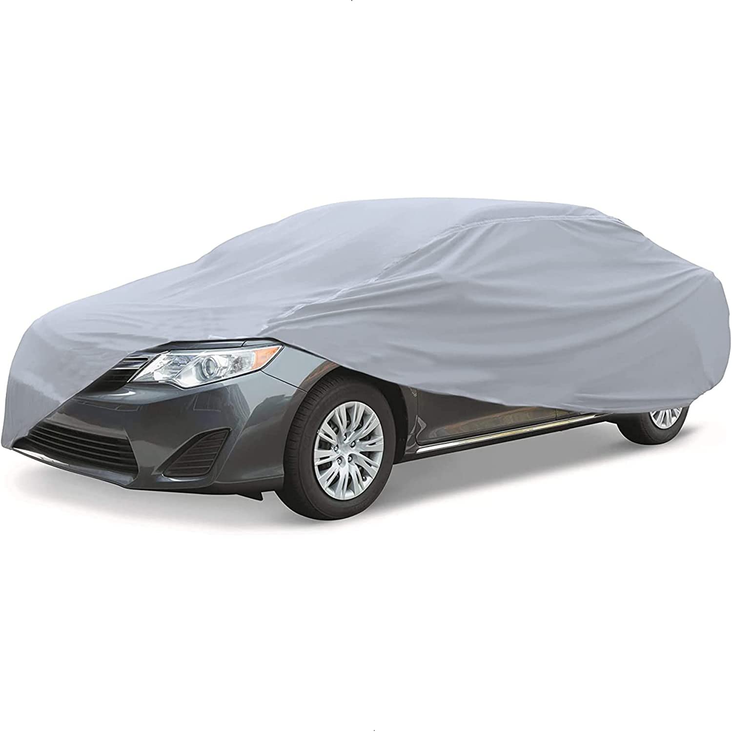 Retoo Auto Abdeckplane Winter Wetterfeste, Leichte Ganzgarage Autoabdeckung Wasserdicht, Autoplane Winddicht Vollgarage Hagelschutz Staubdicht für 450cm-475cm Auto, Schneeschutz Auto-Abdeckung Angebot bei HelloDeals