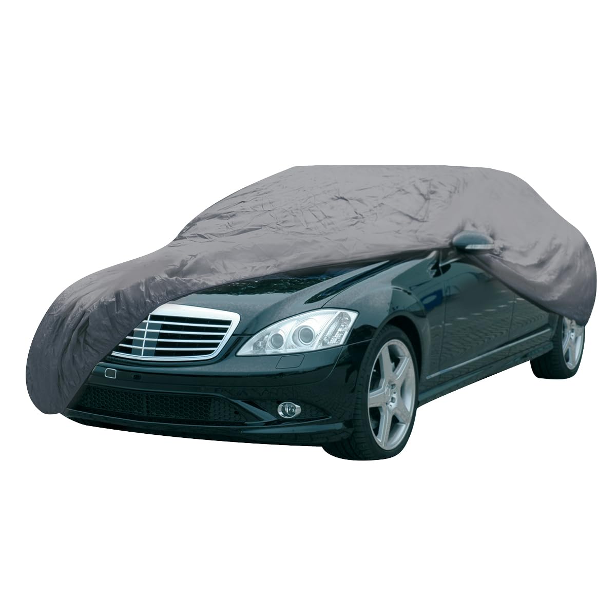Dunlop Abdeckplane Auto XL - Universal Autoabdeckung - Plane 534 x 178 x 120 cm - Hagelschutzplane mit elastischem Kordelzug und Ringen - Wasserdicht für Innen und Außen - Grau Angebot bei HelloDeals